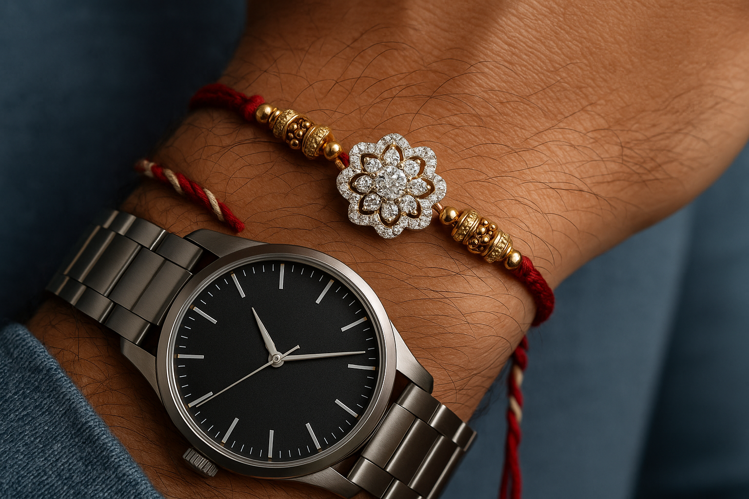 How to Pair a Diamond Rakhi Bracelet with Casual & Festive Looks | Xazina