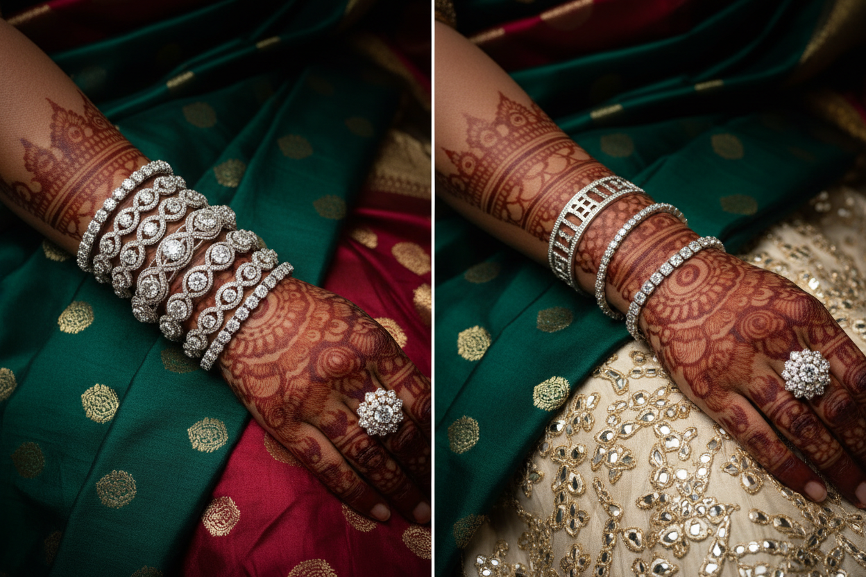 Bangles vs bracelets for ethnic outfits