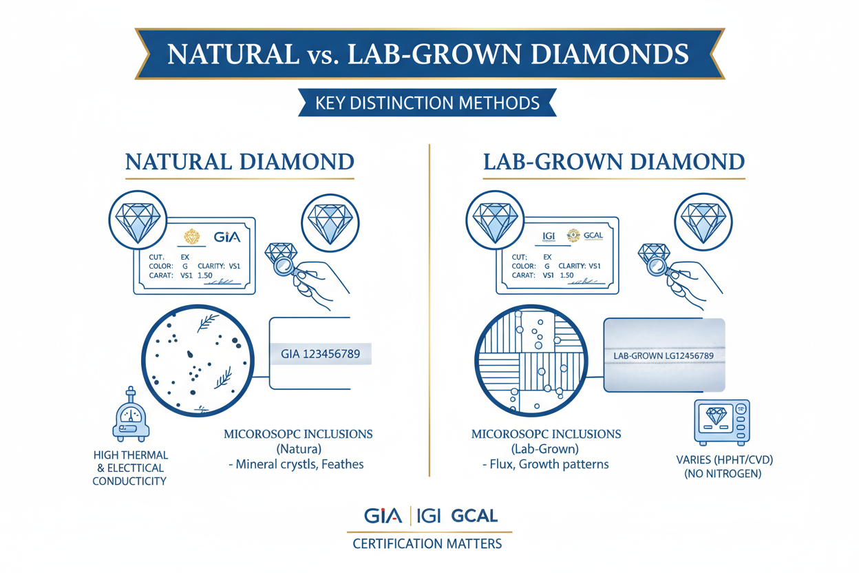 How to Check if a Diamond Is Natural or Lab-Grown Diamond