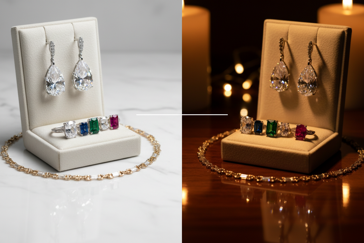 Lighting effects on Jewelry appearance