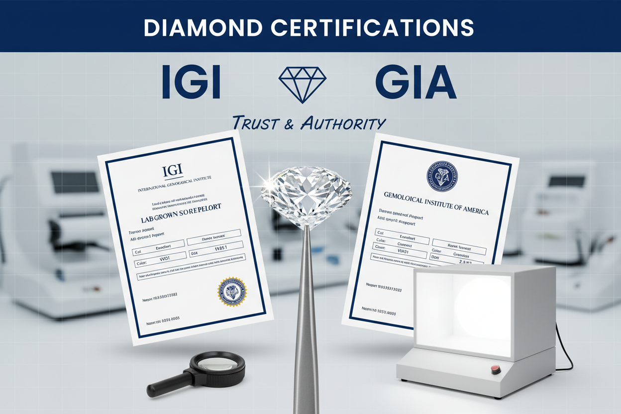 Understanding IGI & GIA Certifications for Lab Diamonds