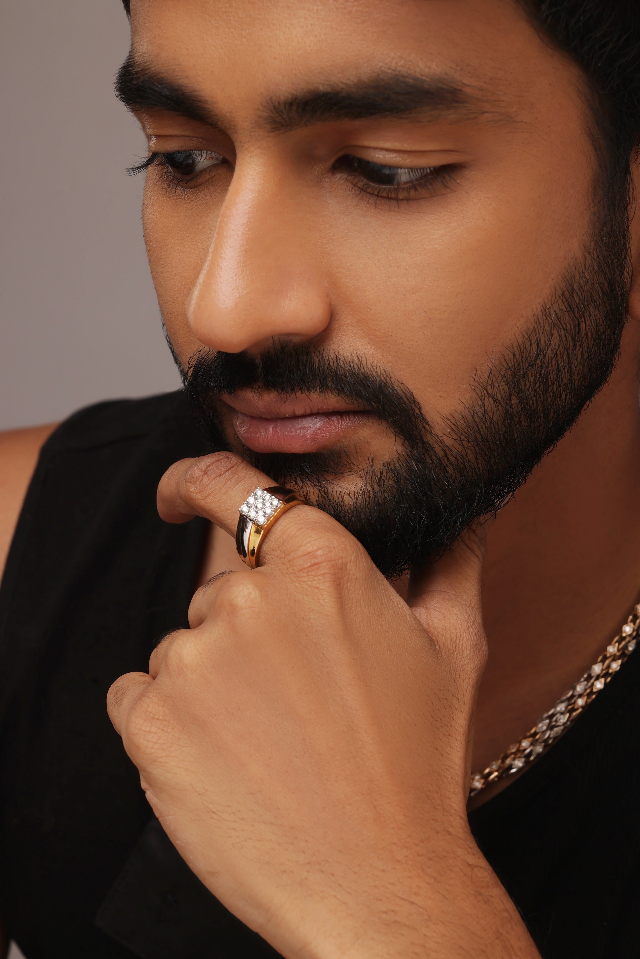 DUAL TONE - 9 ROUND DIAMOND RING