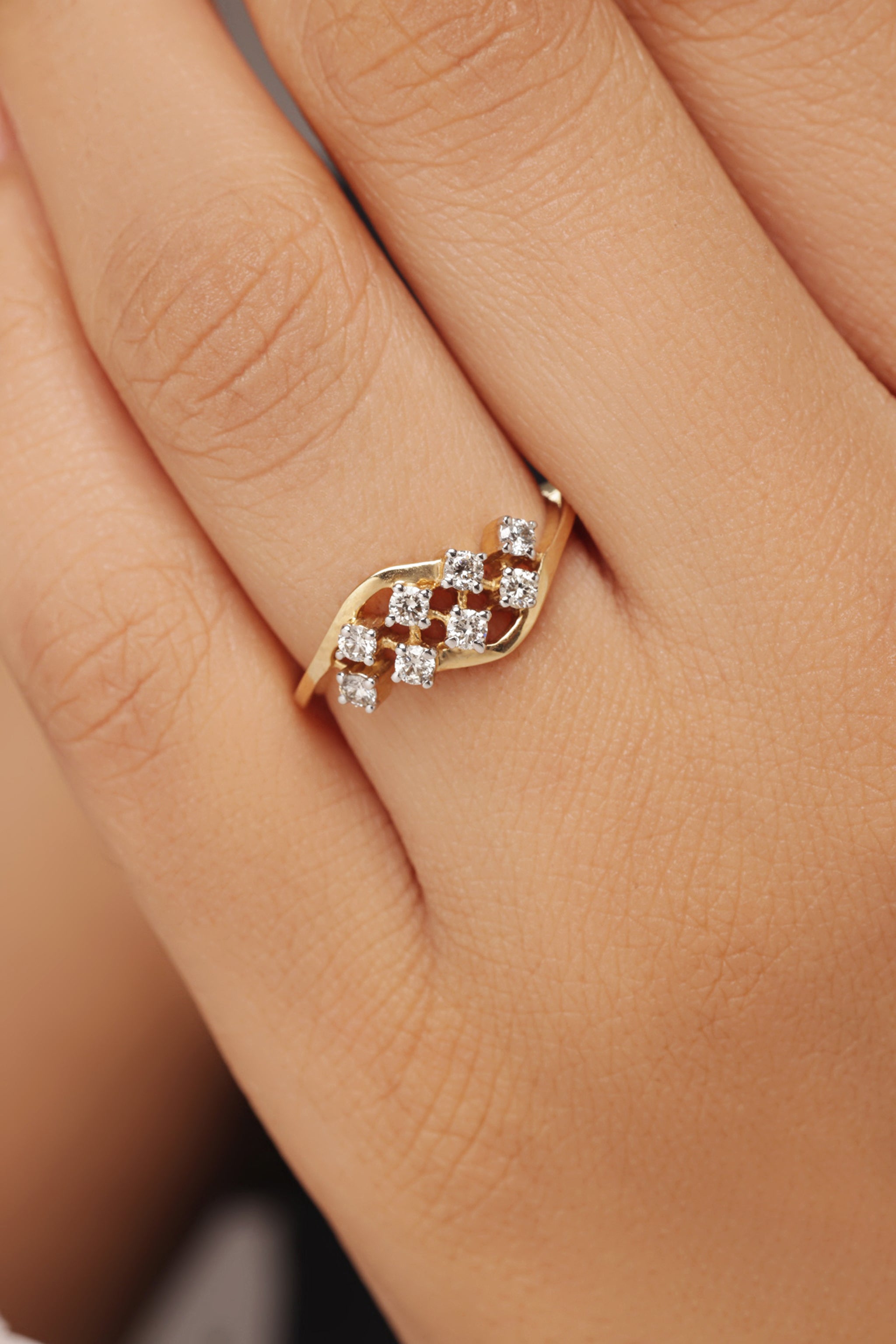 The Round Diamond Vine Ring