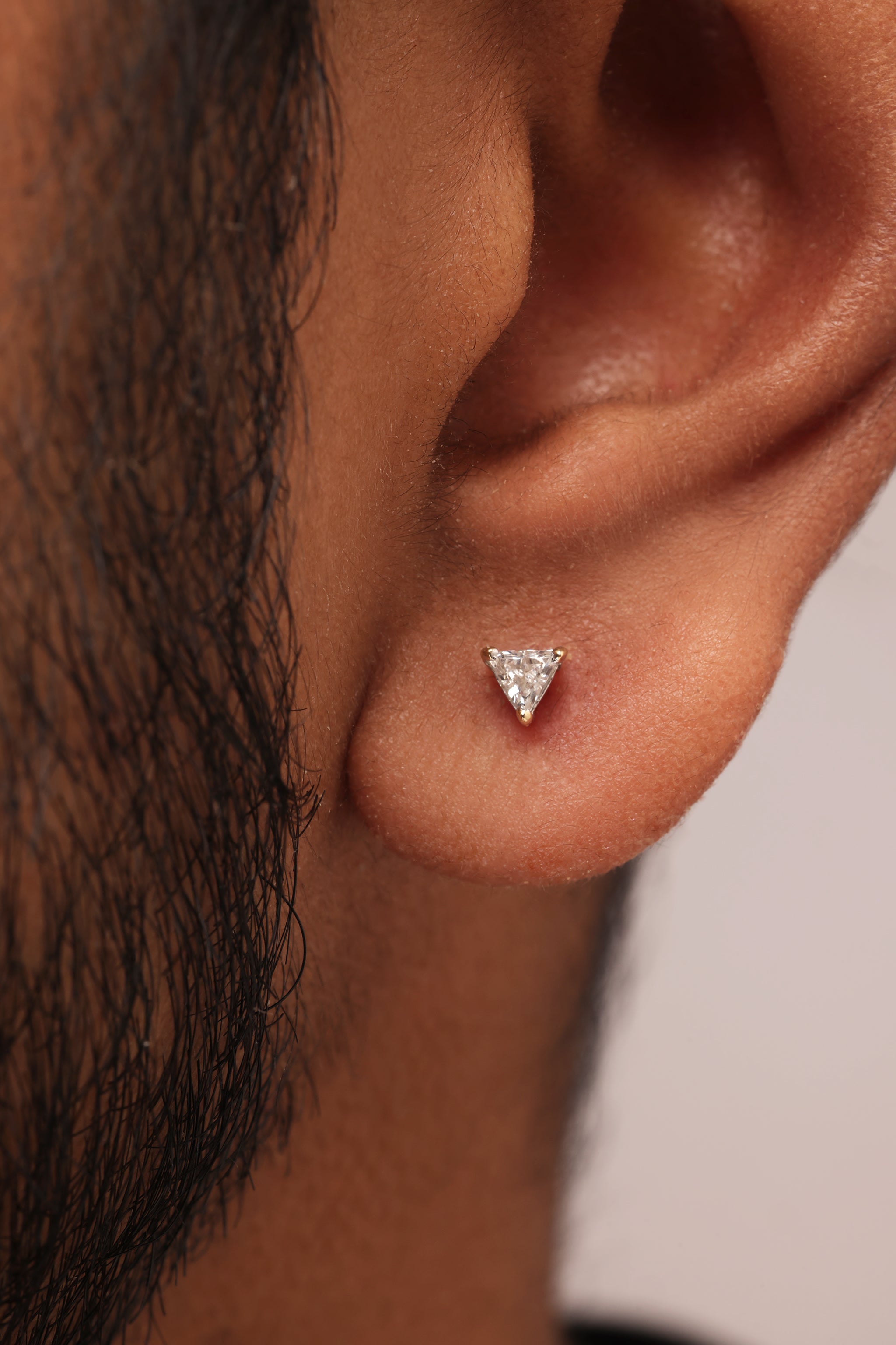Trillion Diamond Mens' Stud