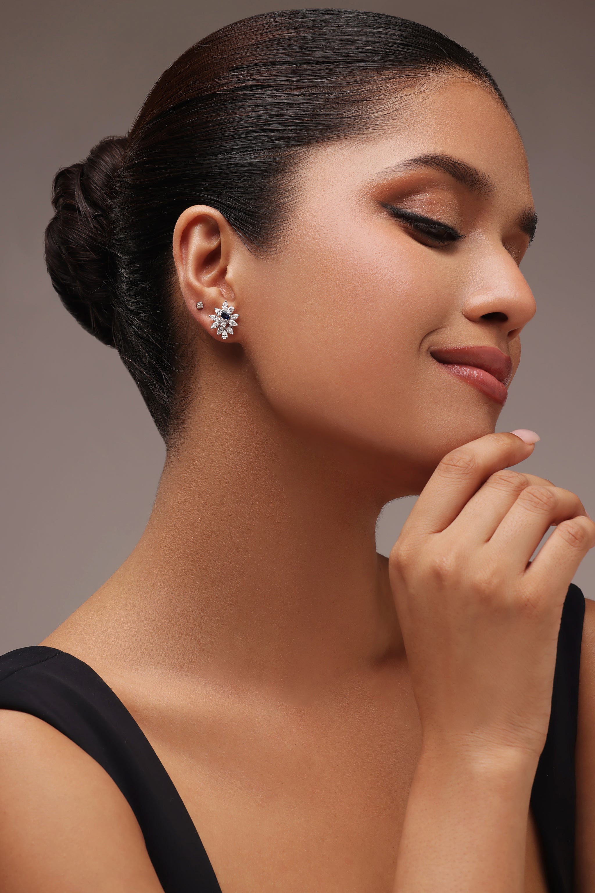 PEAR AND MARQUISE DIAMOND EARRINGS