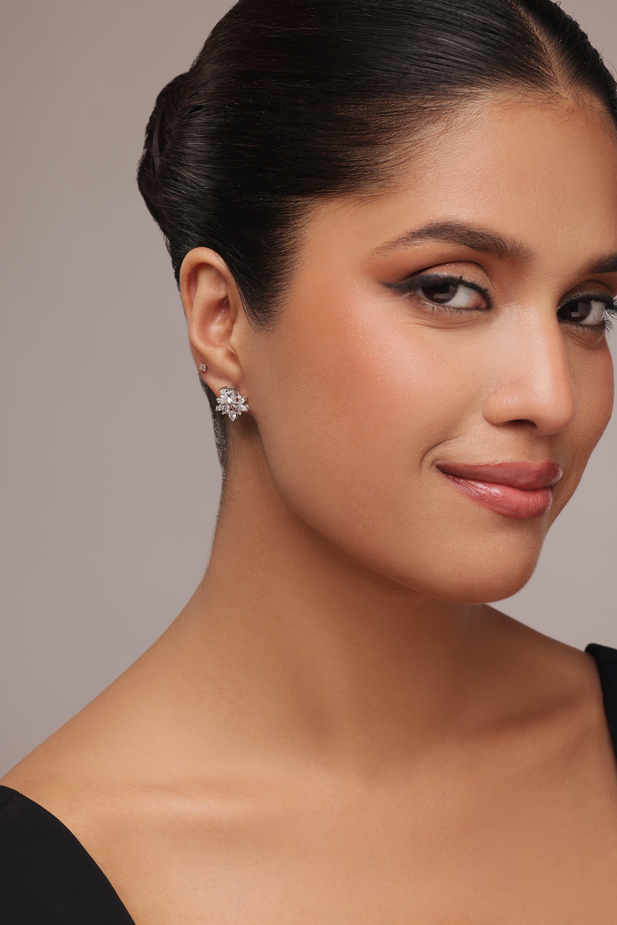 Princess, Marquise, and Pear Dimaond Stud Earrings