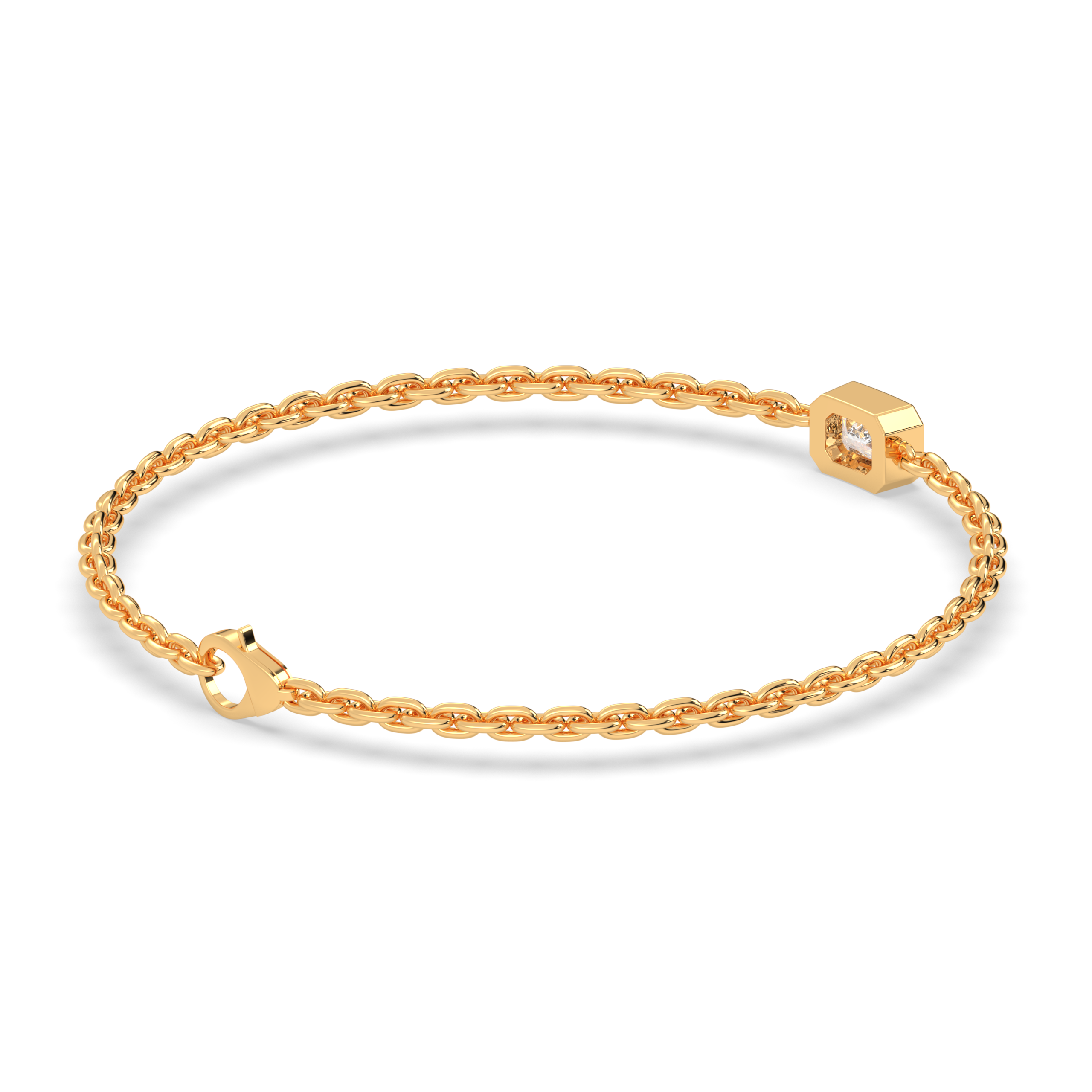 Emerald-Cut Solitaire Bracelet