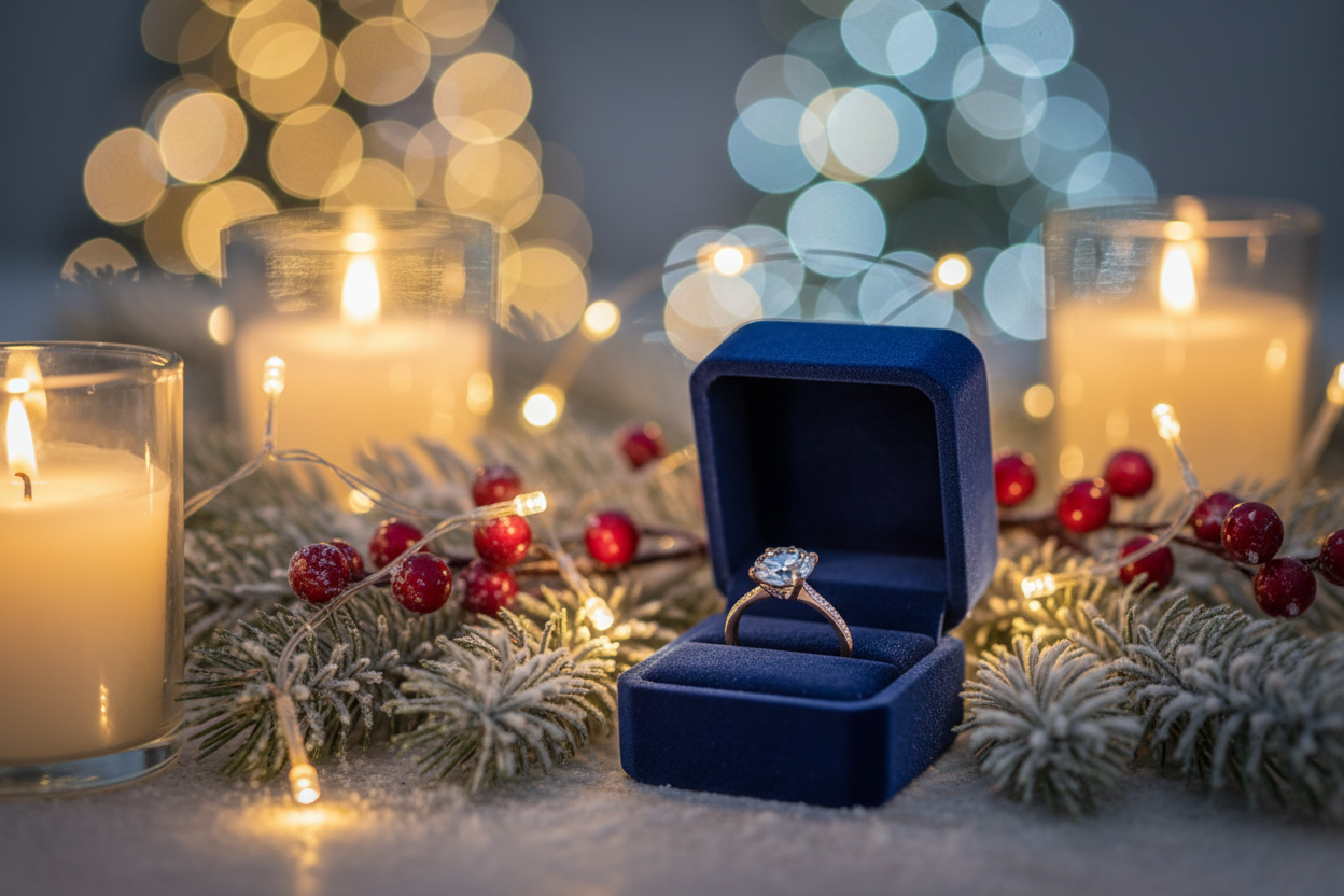 Christmas Proposal Ideas: Popping the Question with a Lab-Grown Diamond Ring