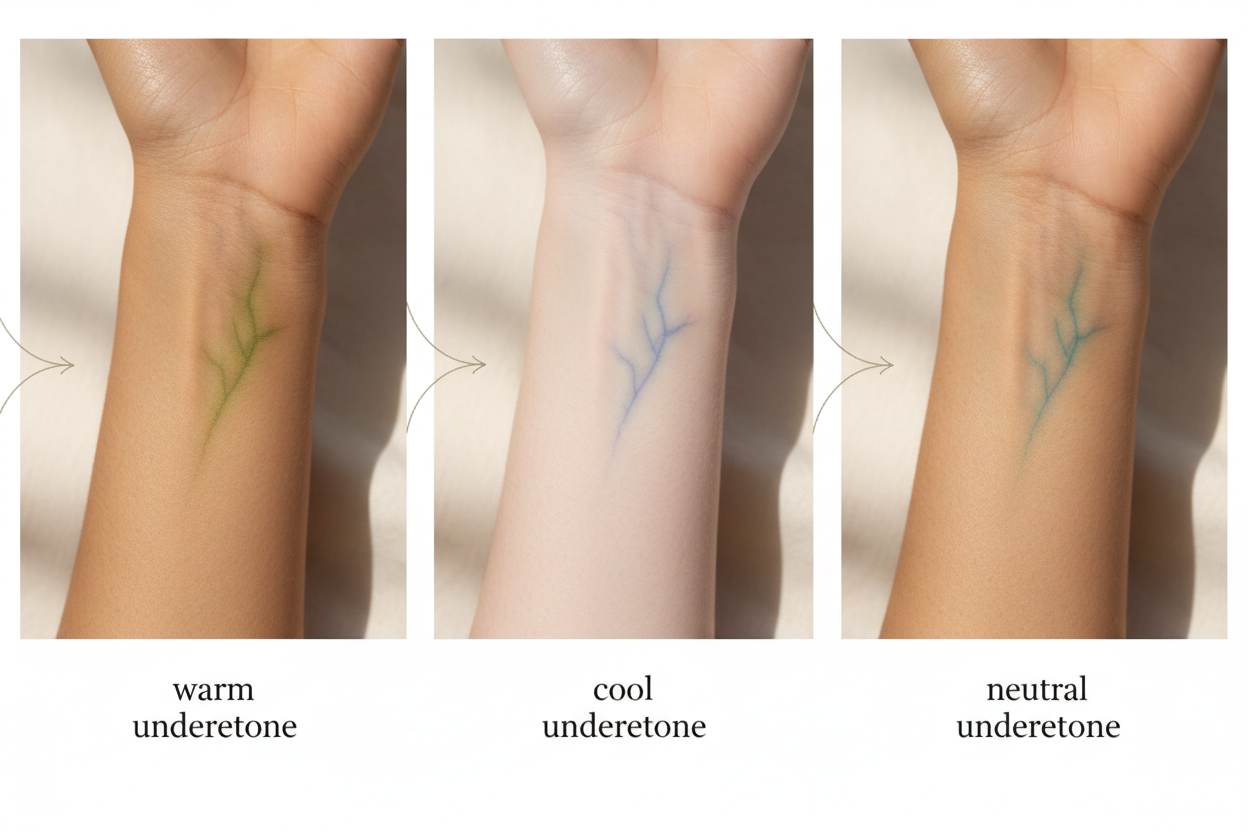 How to check veins for undertone clue