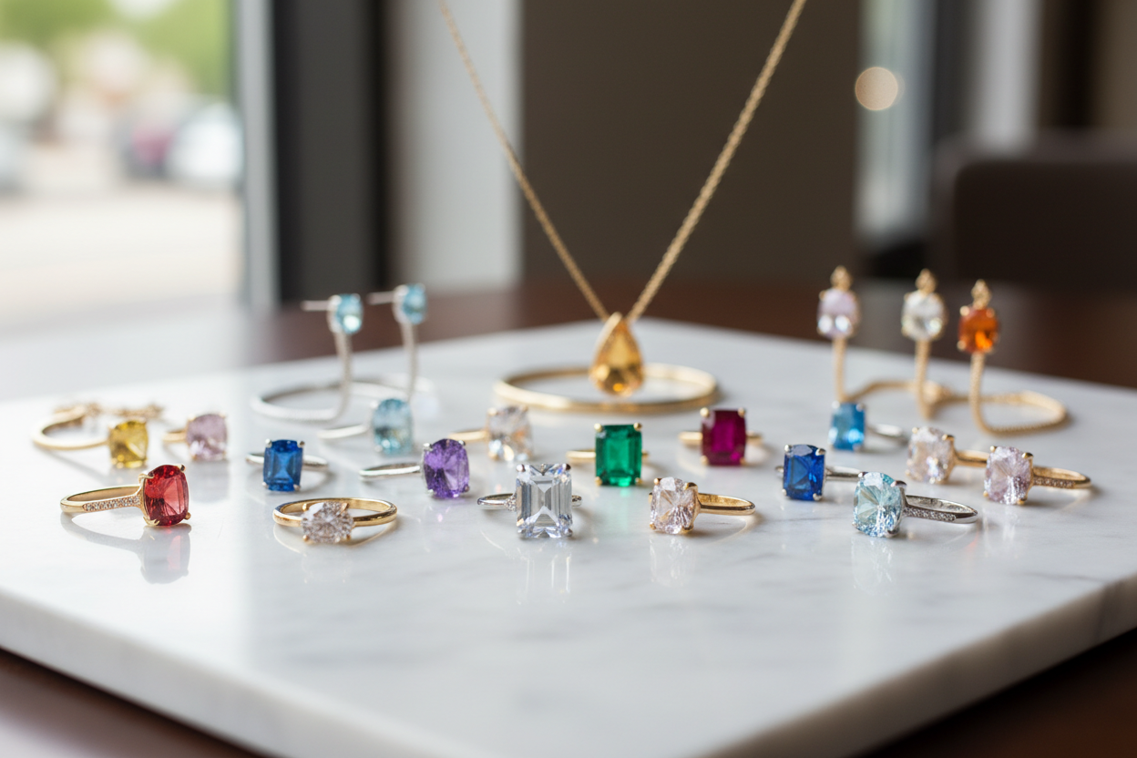 Lab Grown Birthstone Jewelry