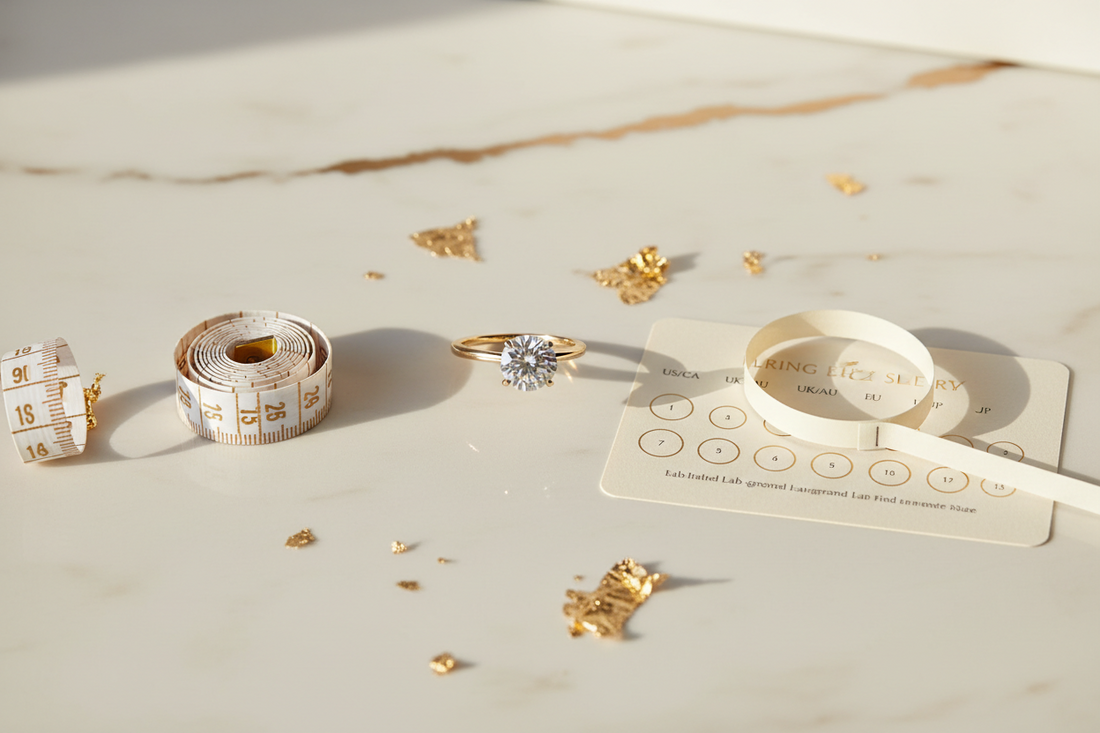 Lab Grown Diamond Ring Sizing Guide: How to Measure at Home Before You Order