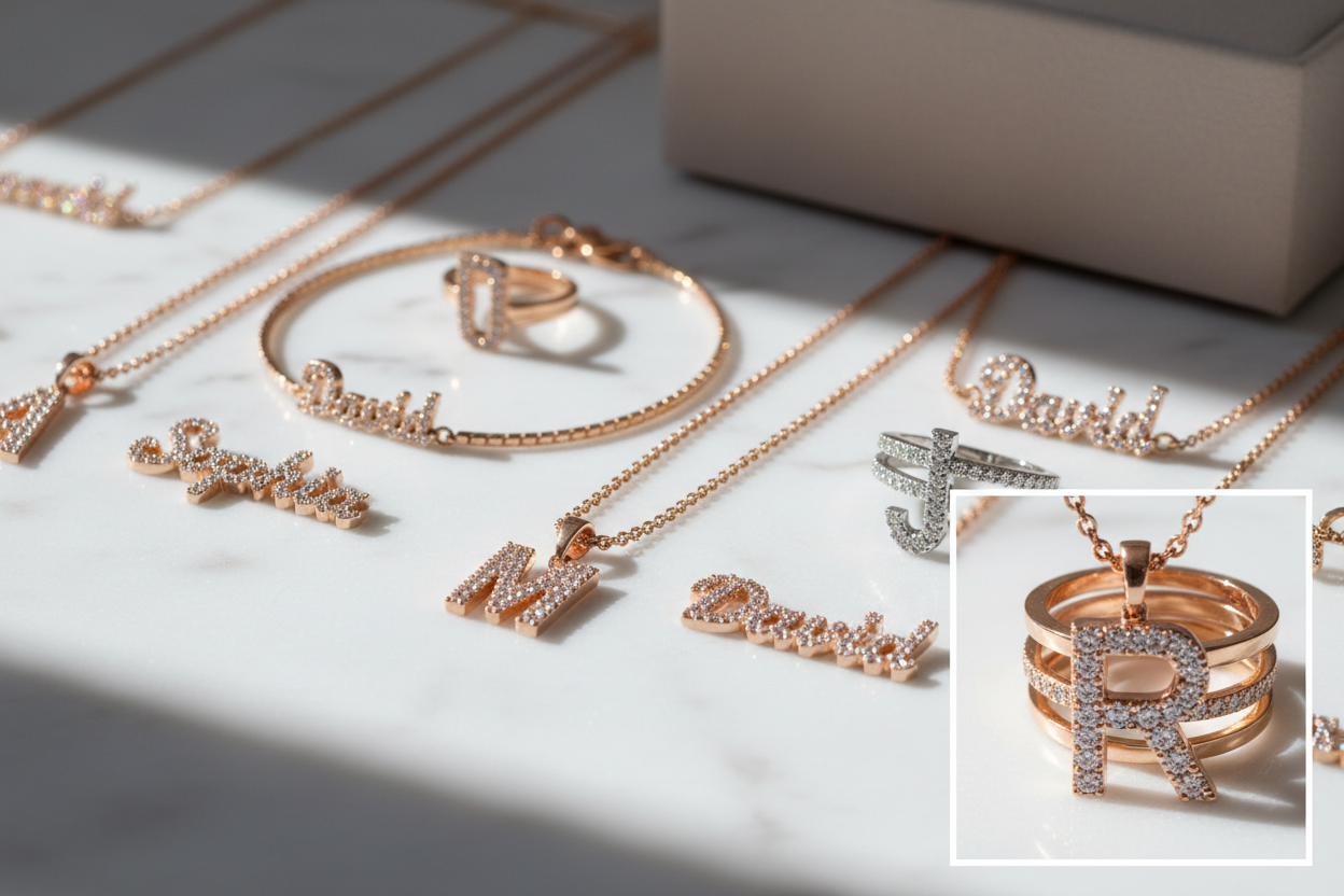 Personalized Initial and Name Jewellery in Lab Grown Diamonds