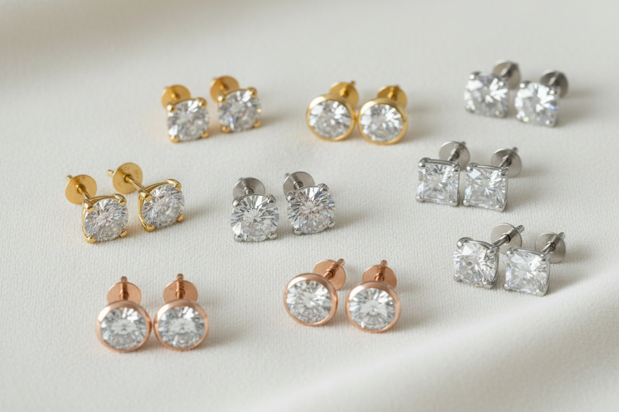 Types of Stud Earrings for Men: Earring Styles, Stud Designs &amp; Gold Options Guide