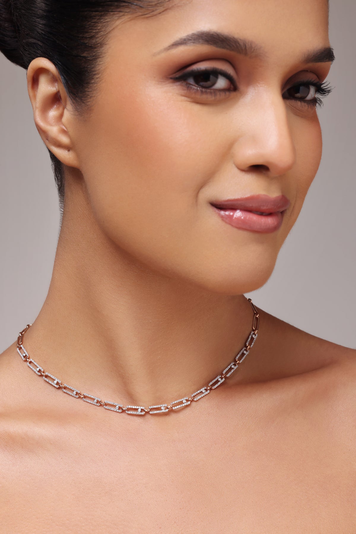 Pavé Paperclip Diamond Necklace