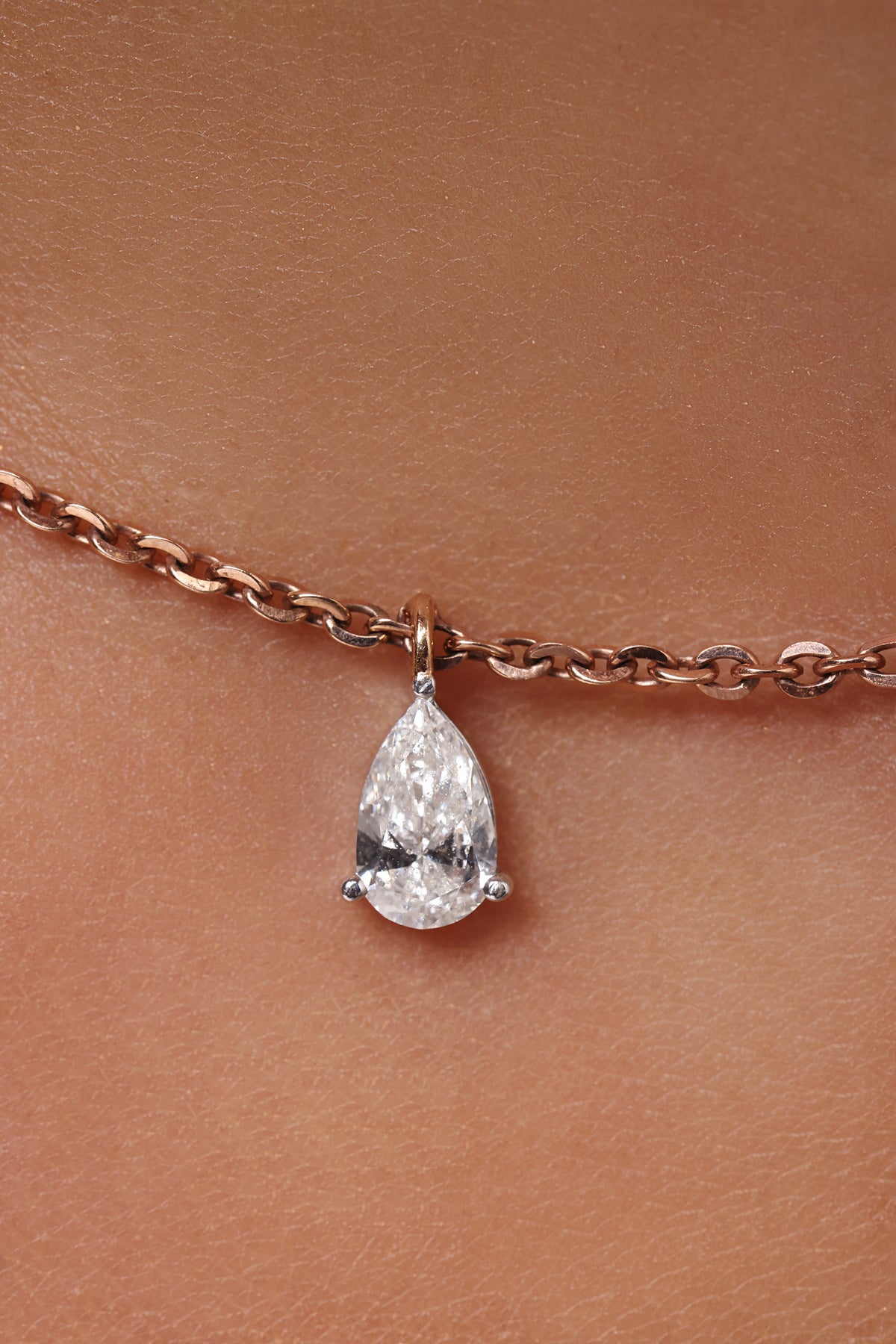 Scattered Pear Diamond Pendant