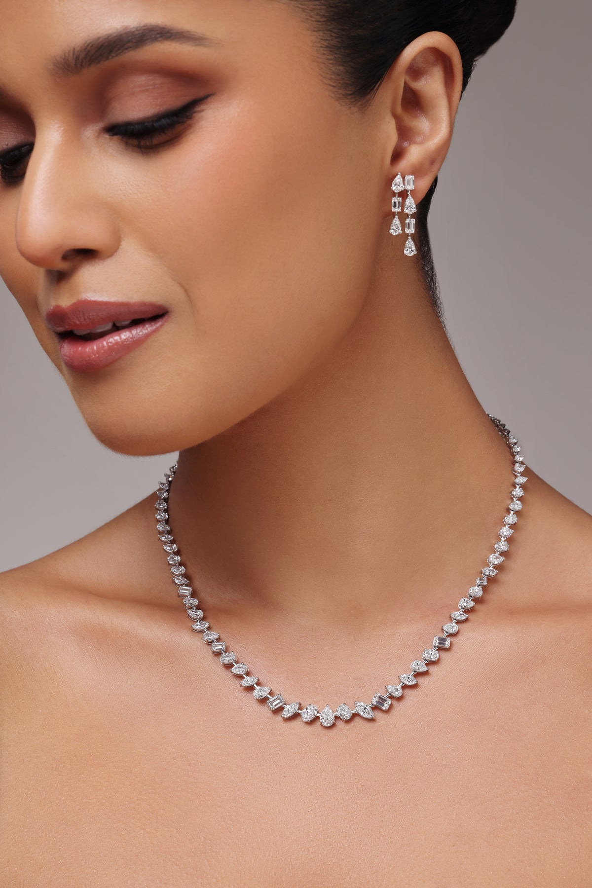 Multi-Shape Diamond Necklace