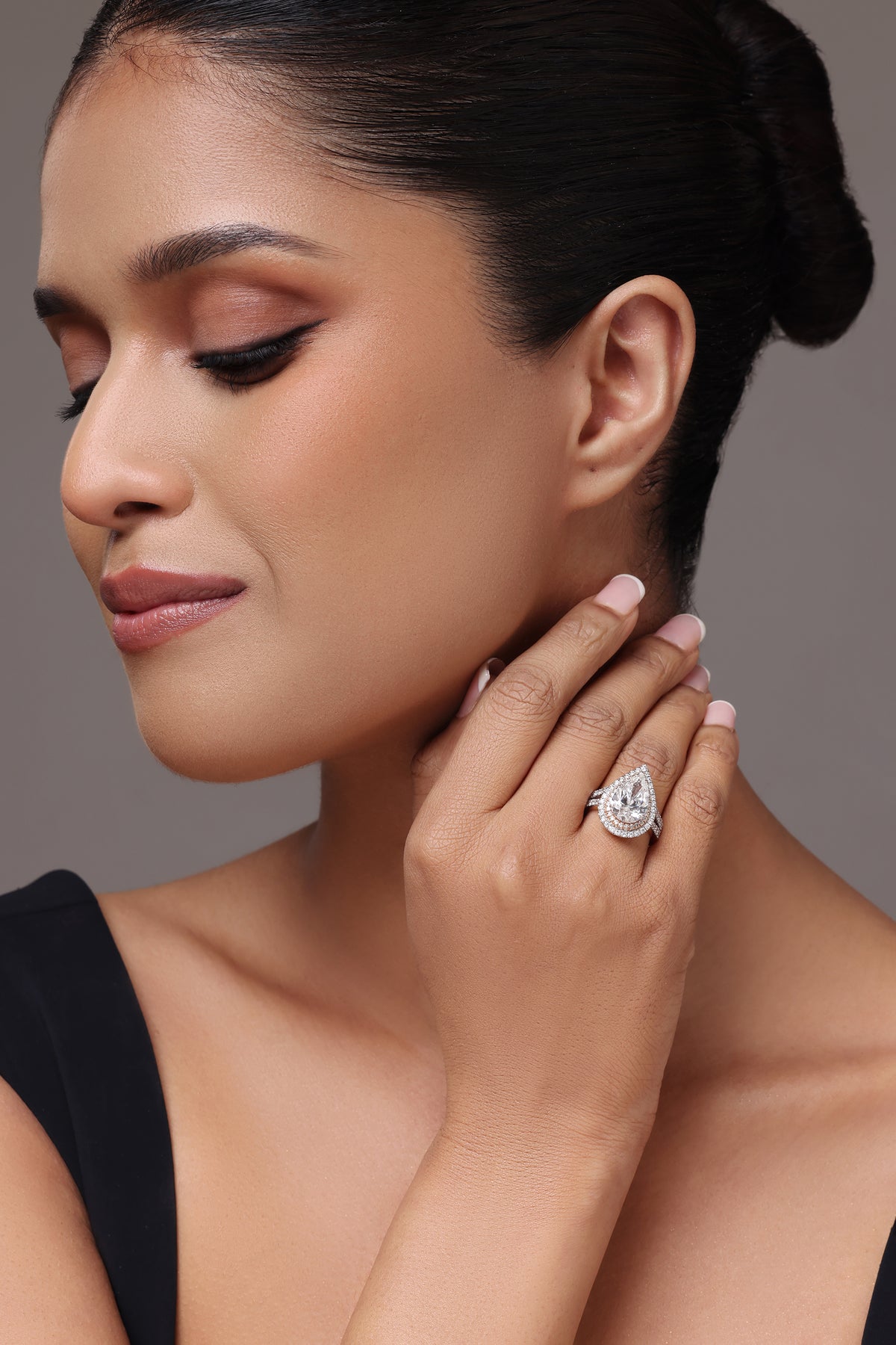 Pear-Cut Double Halo Engagement Ring