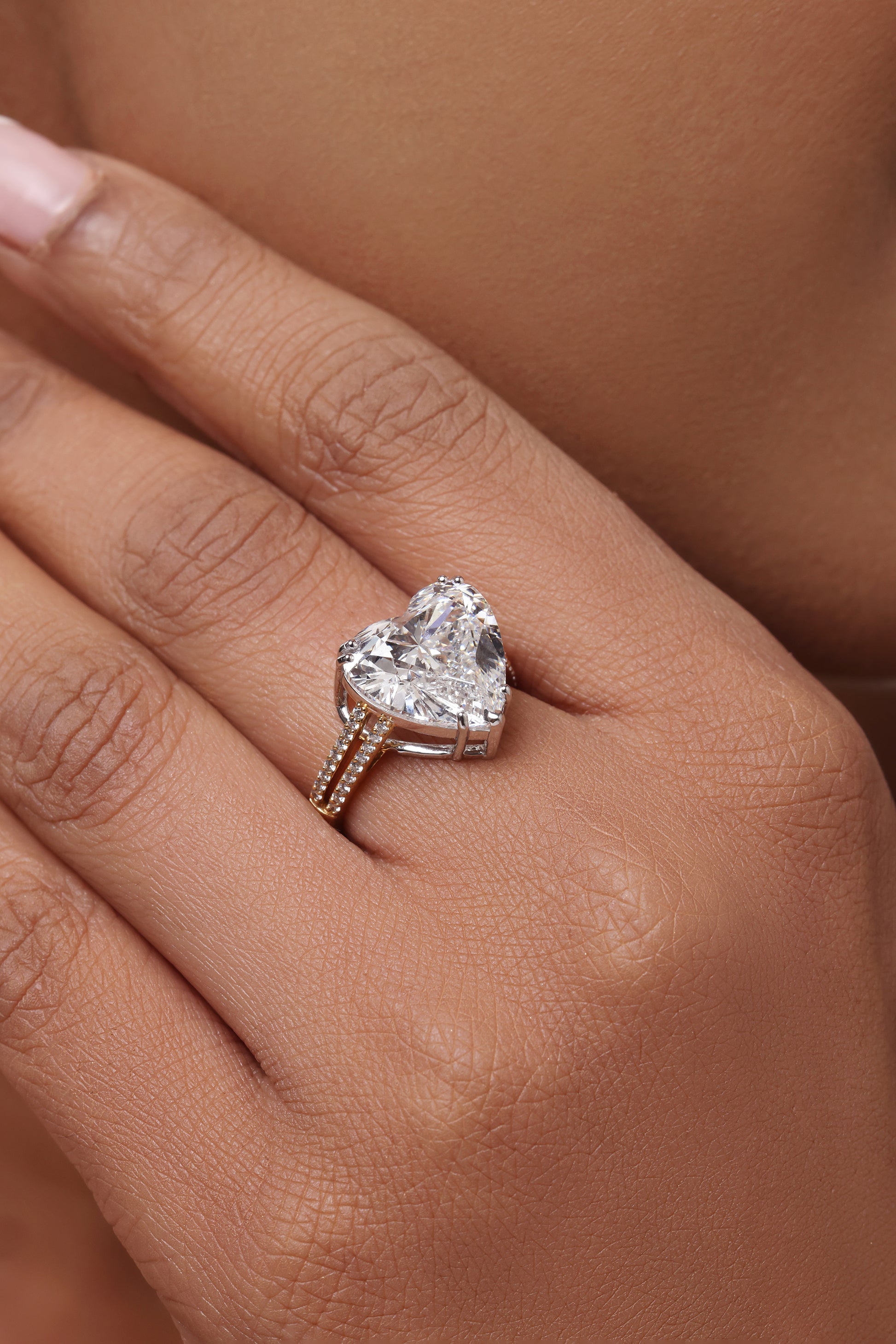 7ct Heart Solitaire Ring