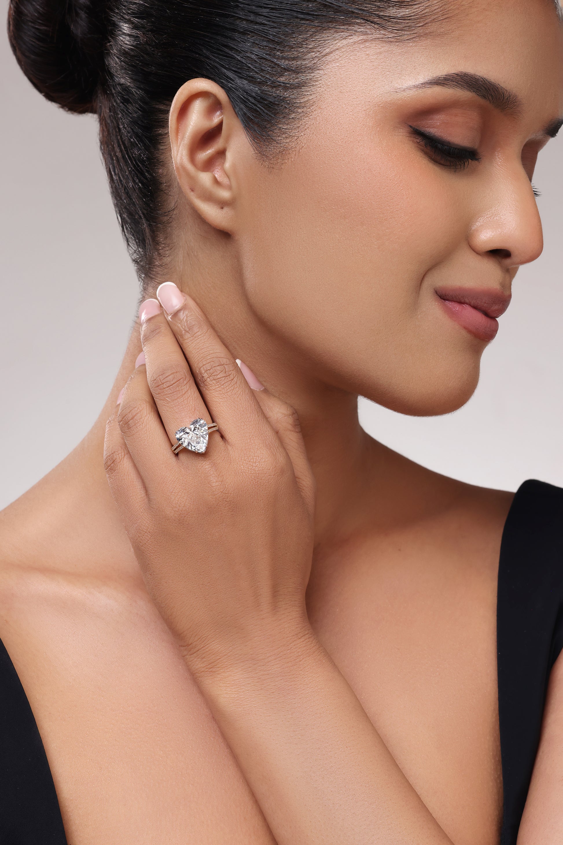 7ct Heart Solitaire Ring