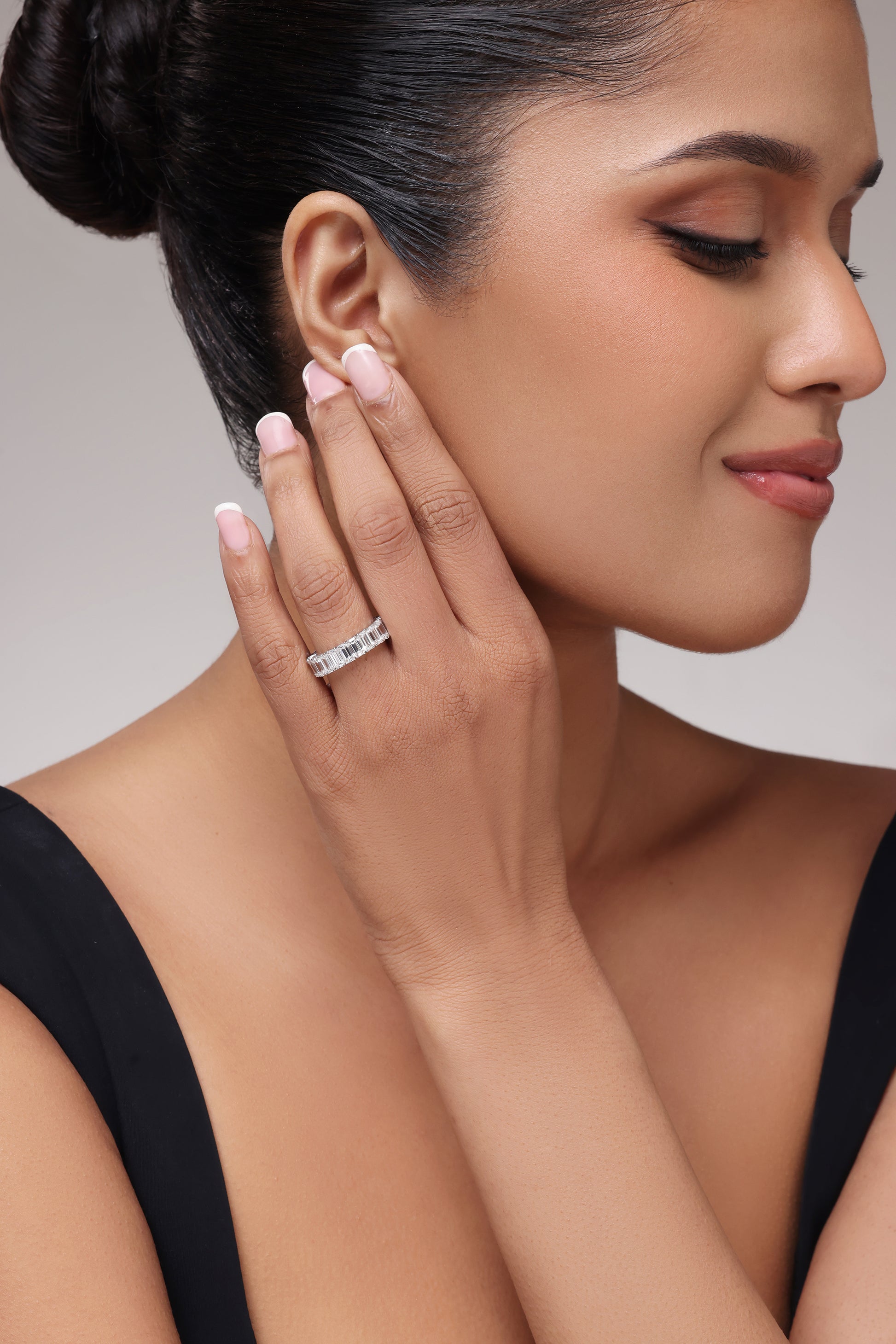 Emerald Cut Eternity Band