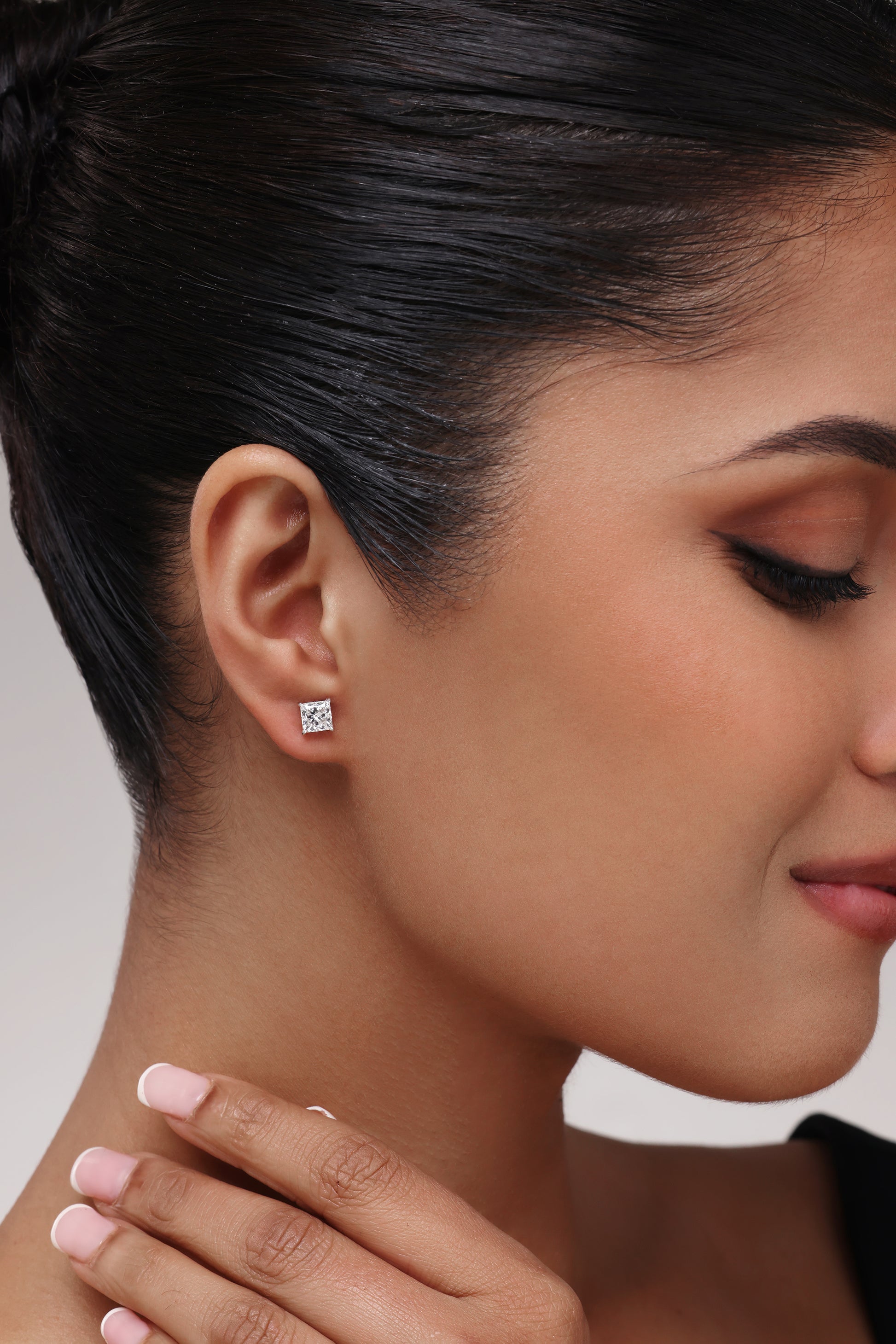 Princess Solitaire Earrings