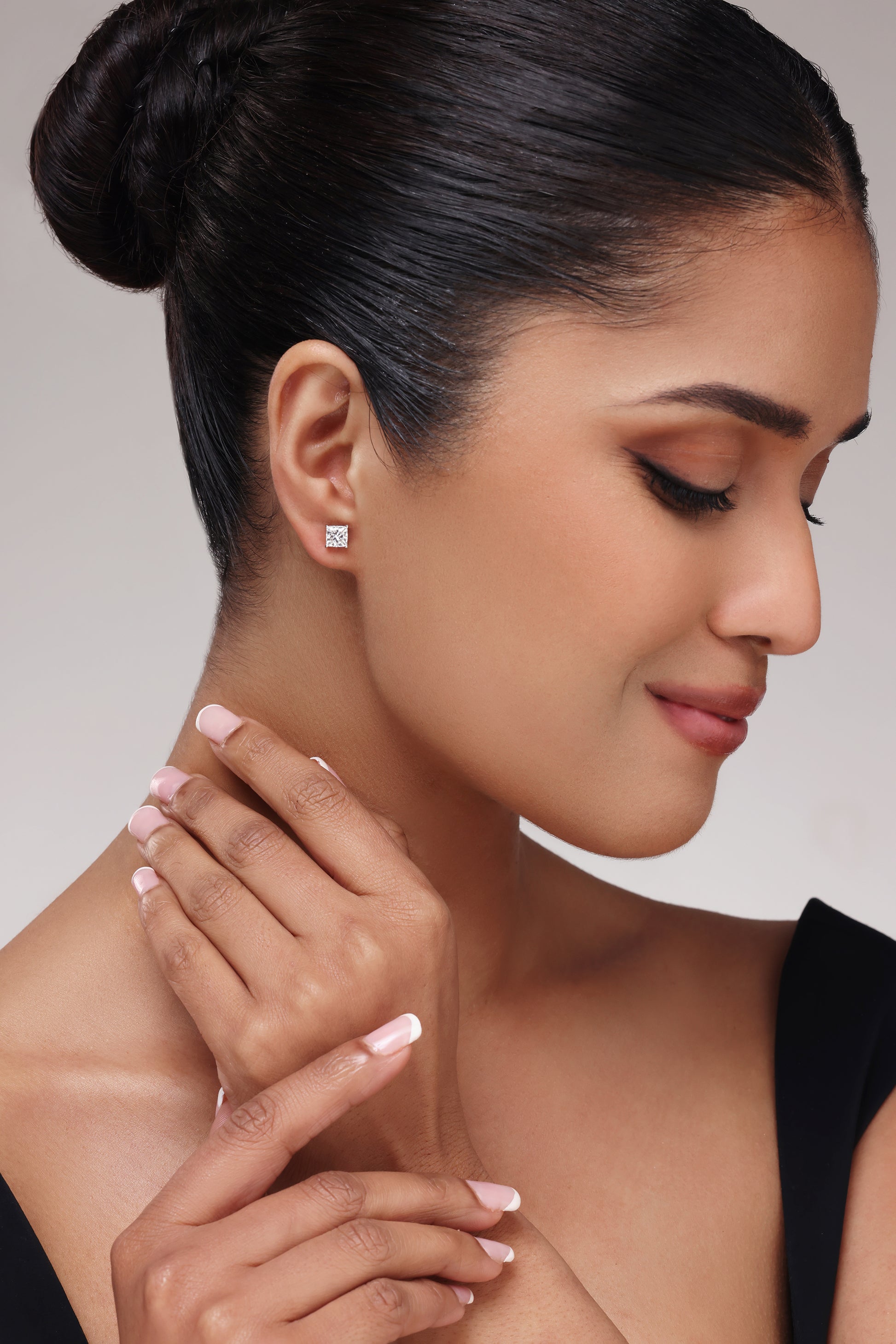 Princess Solitaire Earrings