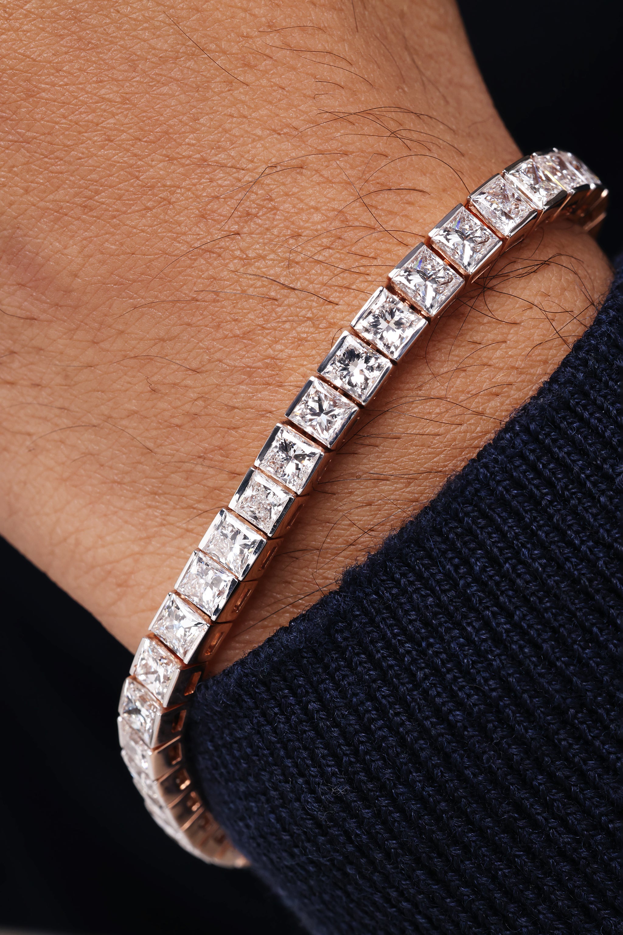 Princess Cut Diamond Tennis Bracelet