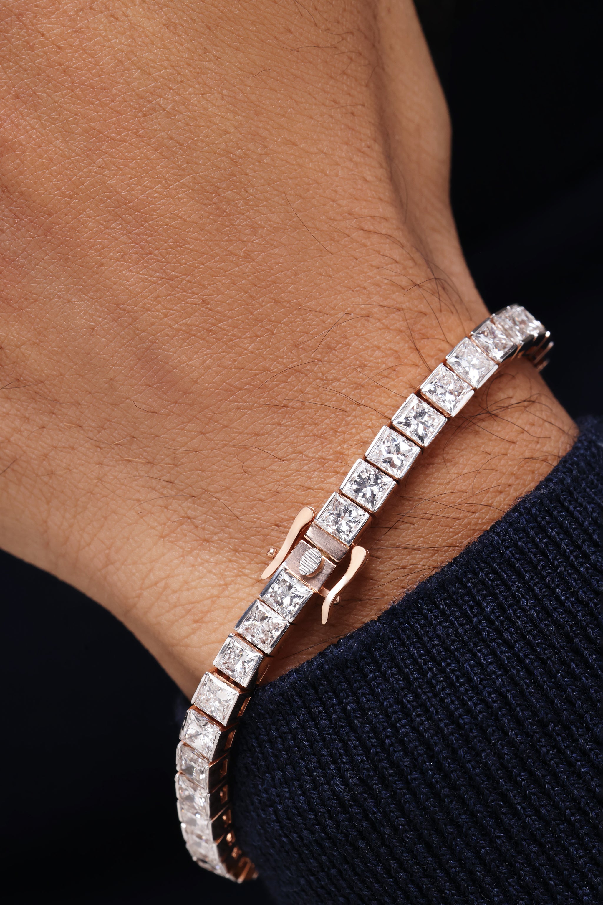 Princess Cut Diamond Tennis Bracelet