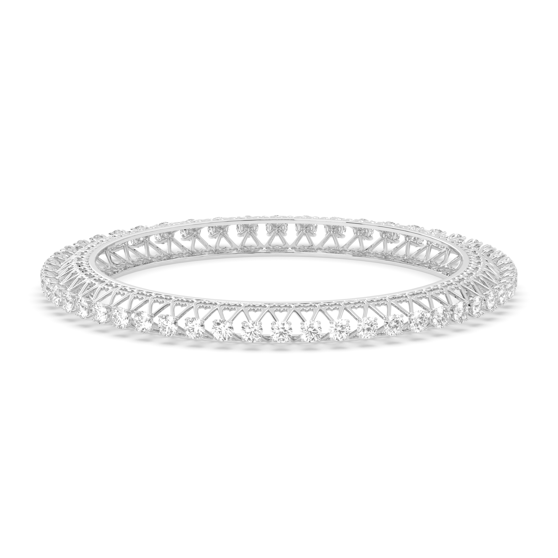 Round Diamond Solitaire Bangle