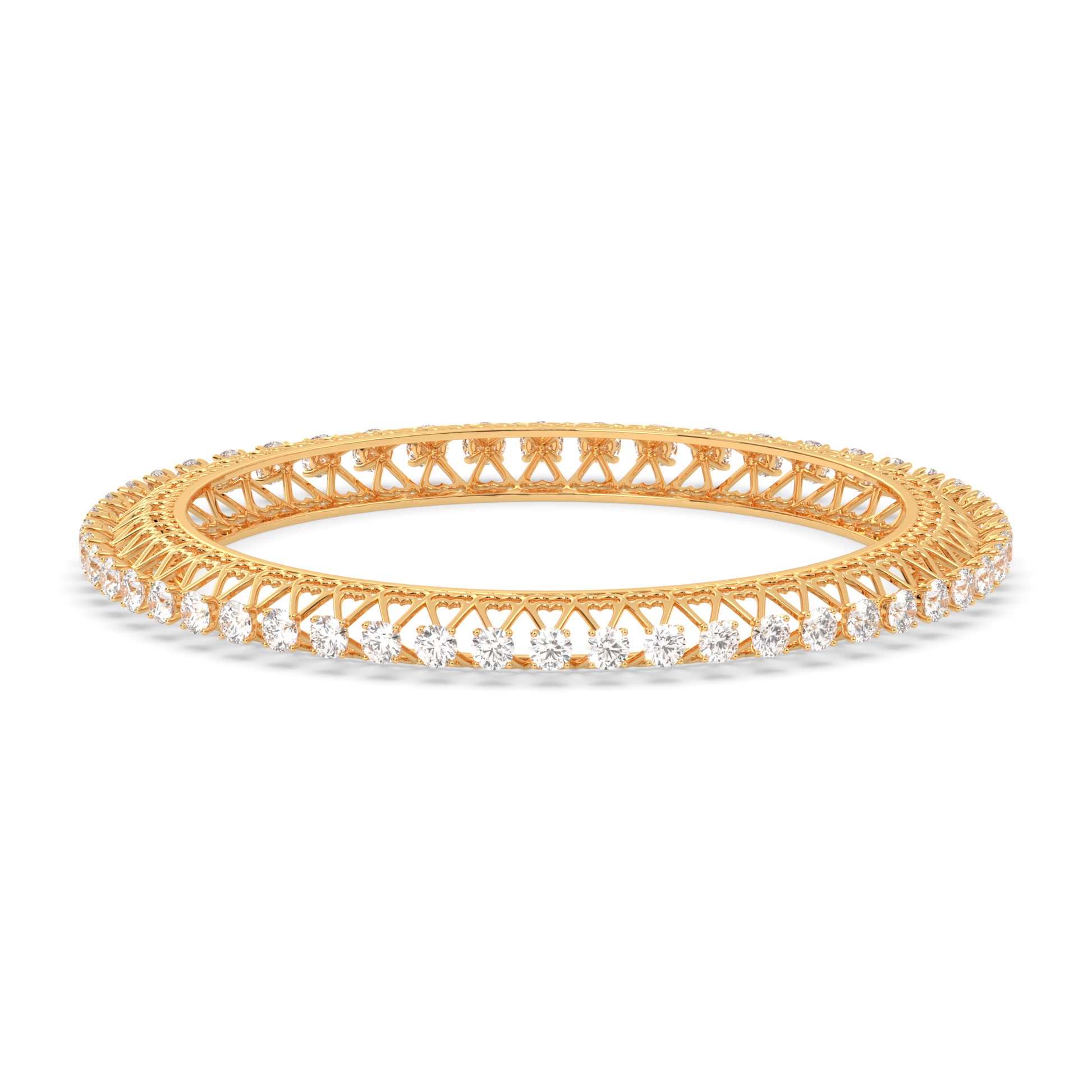 Round Diamond Solitaire Bangle