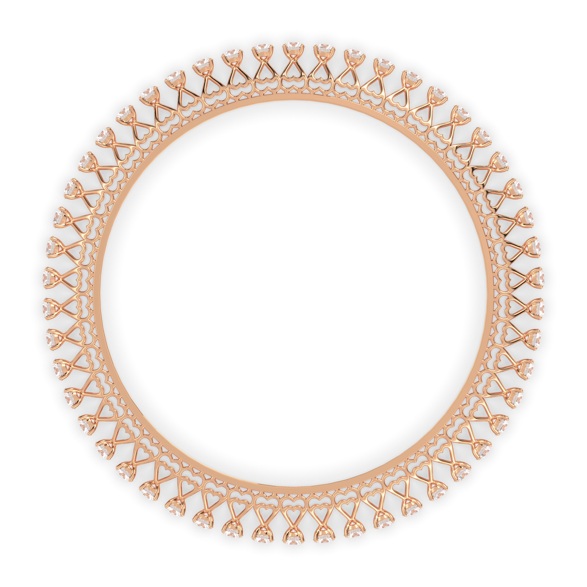 Round Diamond Solitaire Bangle