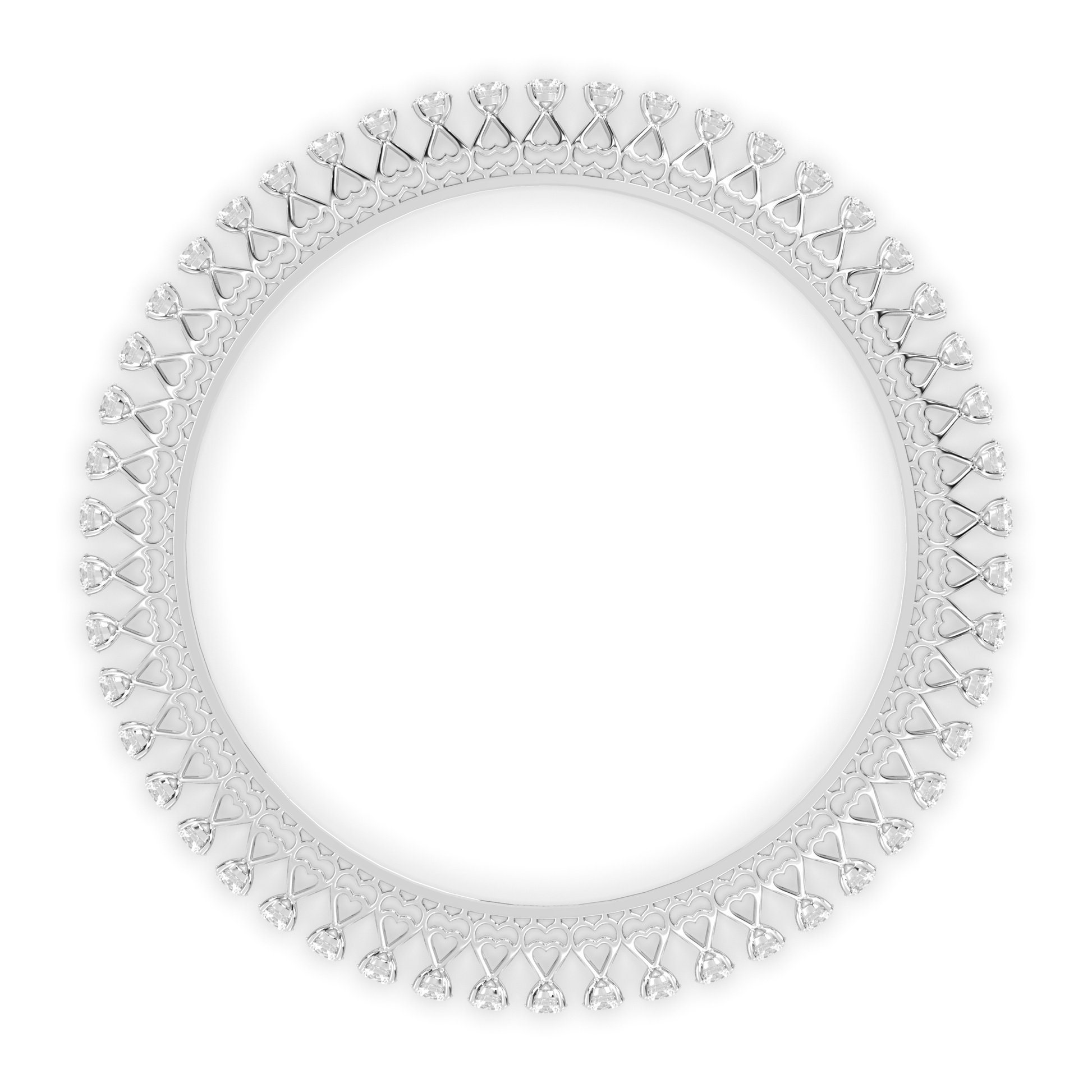 Round Diamond Solitaire Bangle