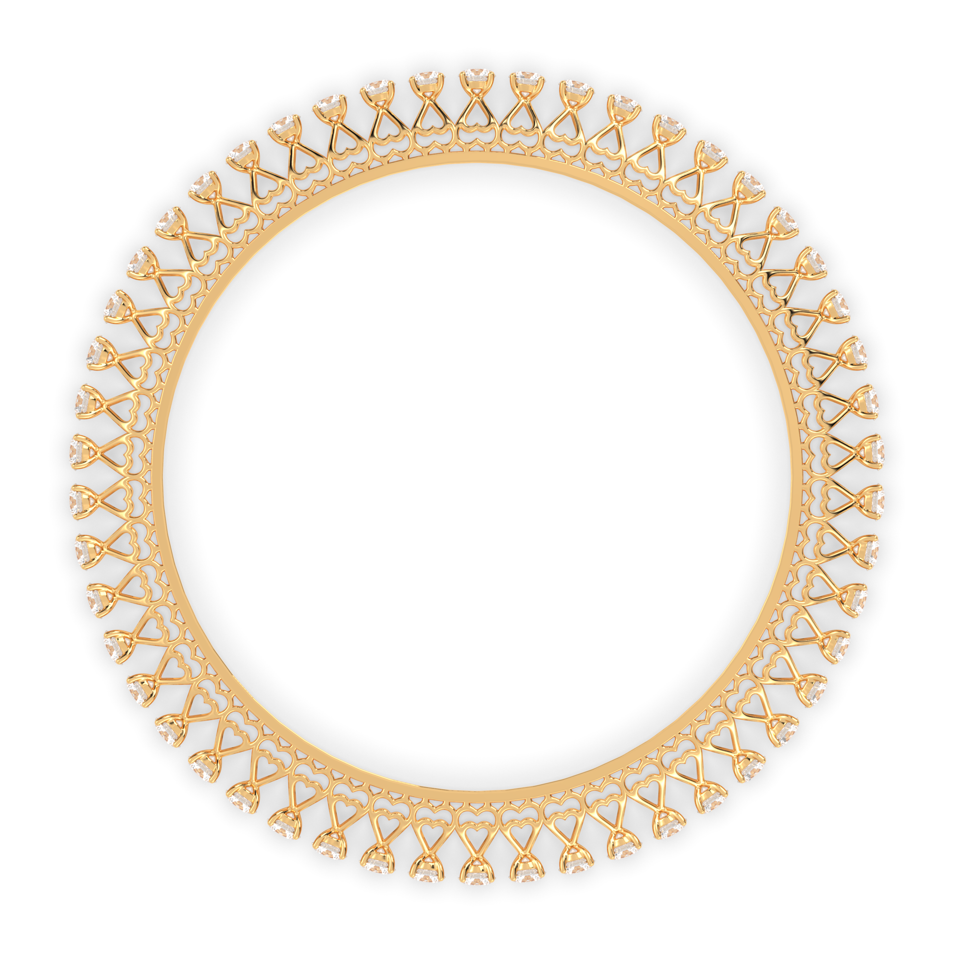 Round Diamond Solitaire Bangle