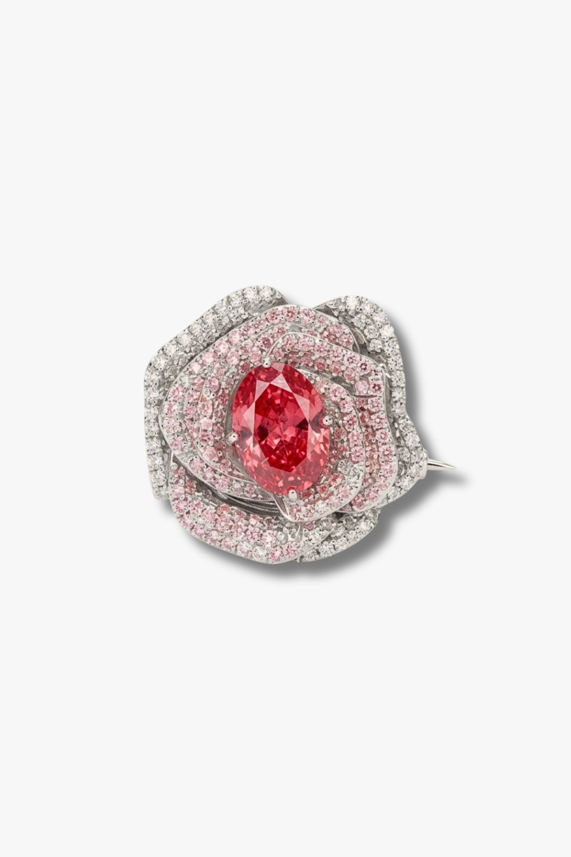 Rose Diamond Brooch