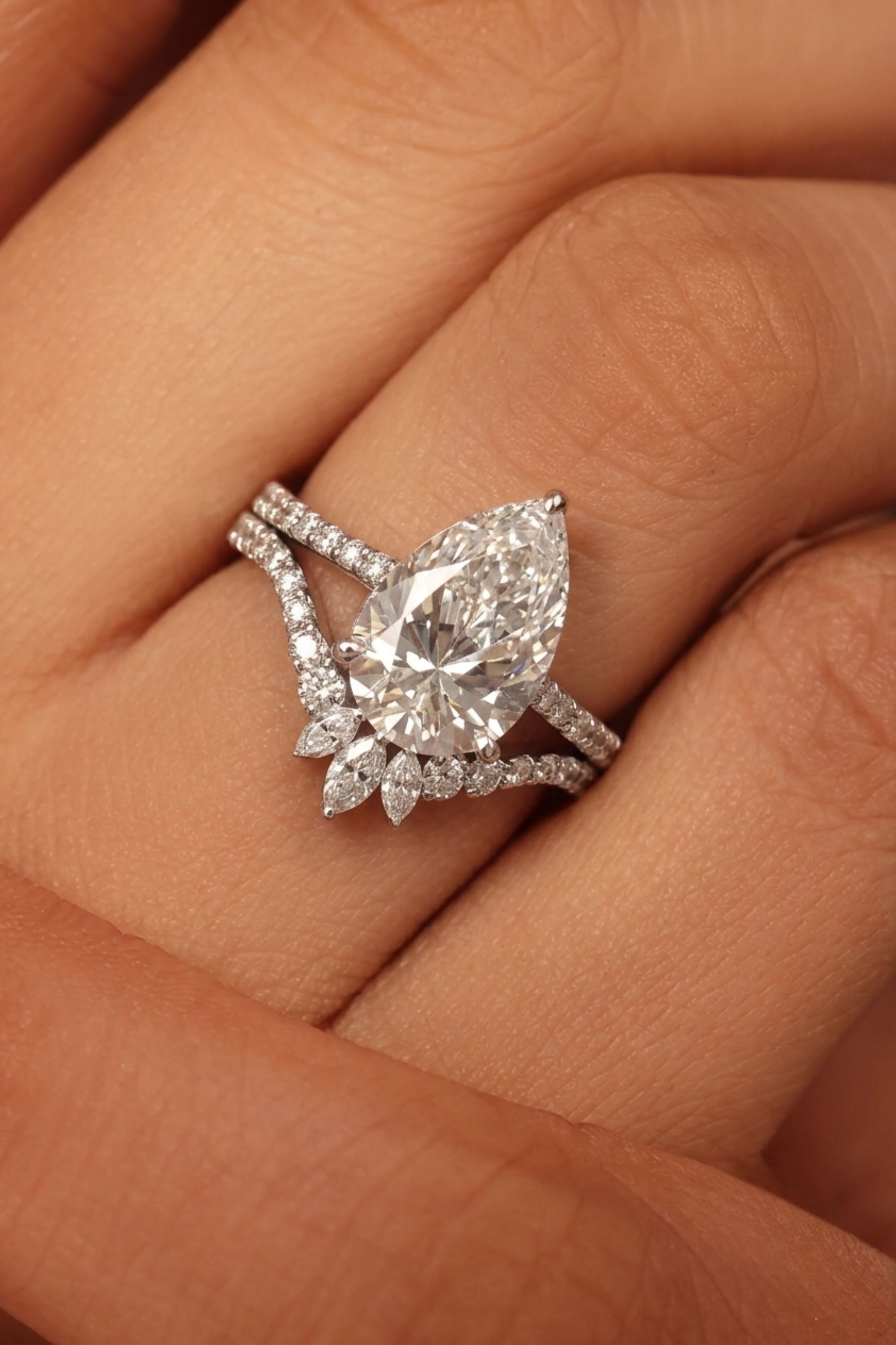 The Royal Pear and Marquise Ring