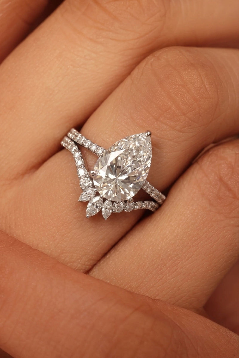The Royal Pear and Marquise Ring