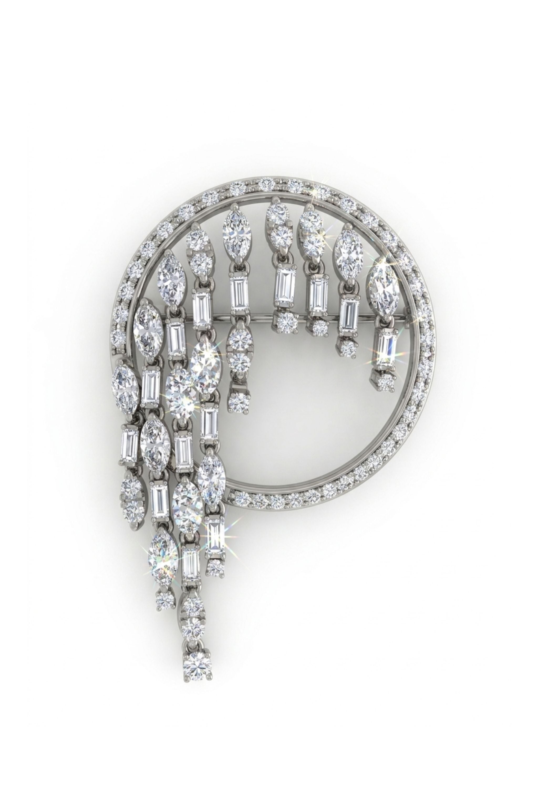 Diamond Tassel Pin