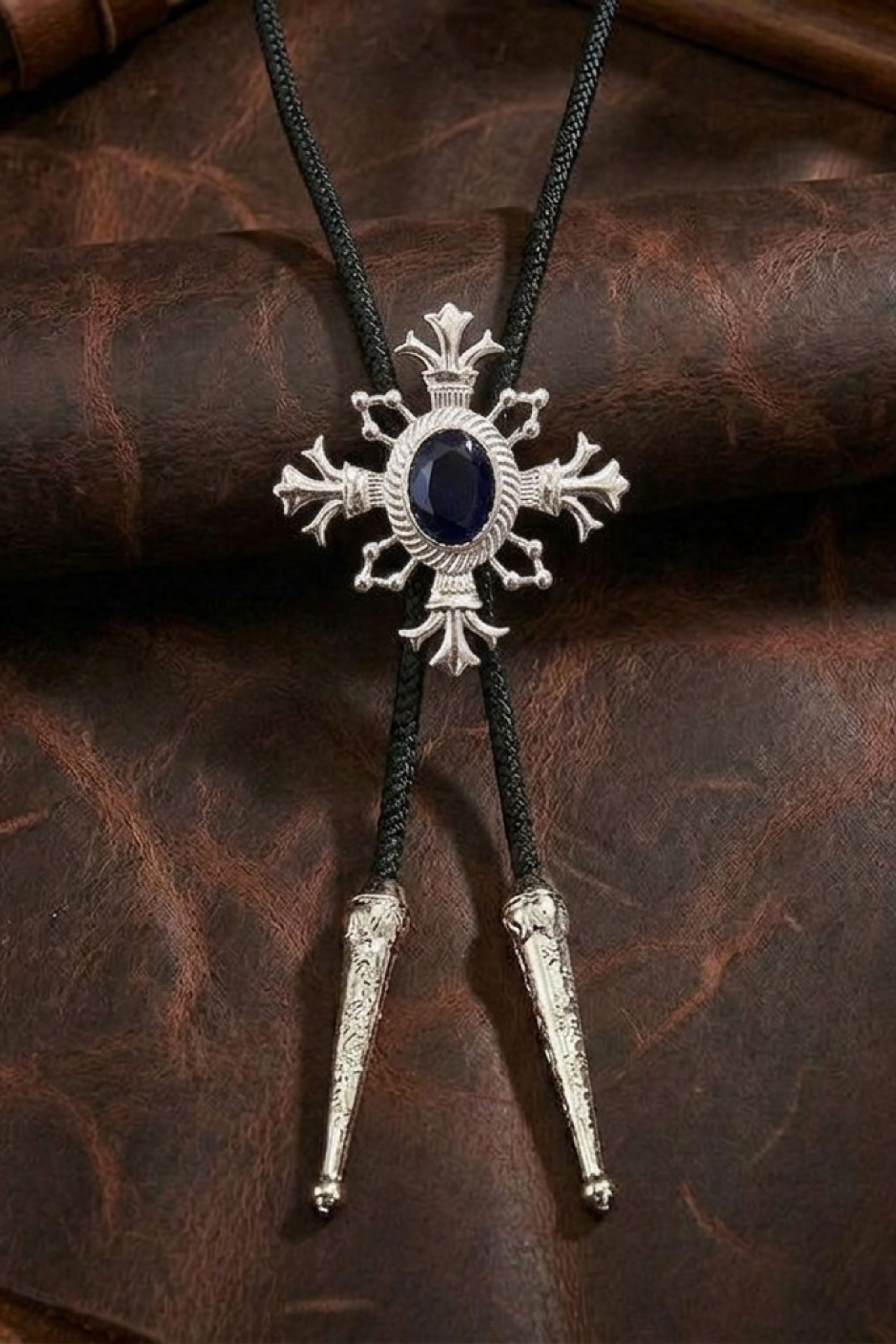 SAPPHIRE STONE BOLO TIE