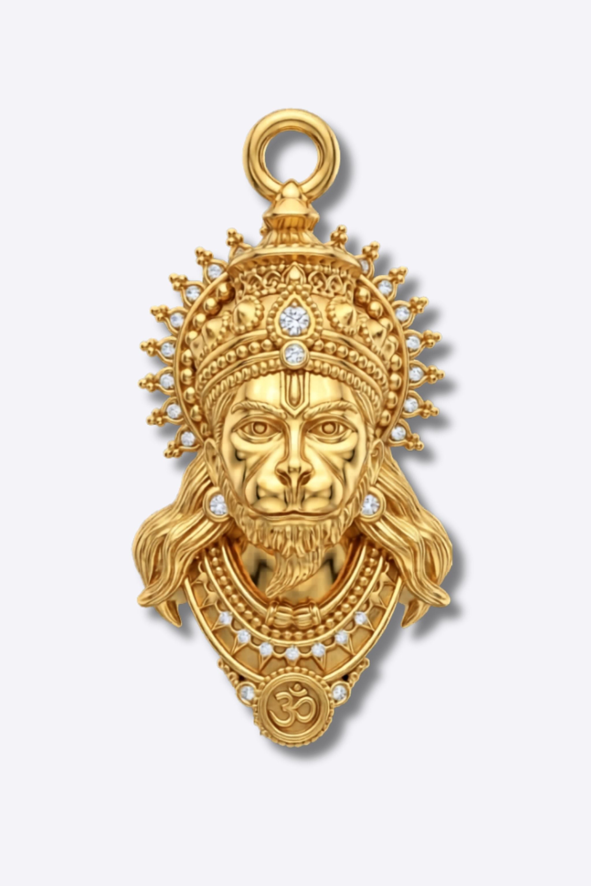 Diamond Studded Hanuman Pendant