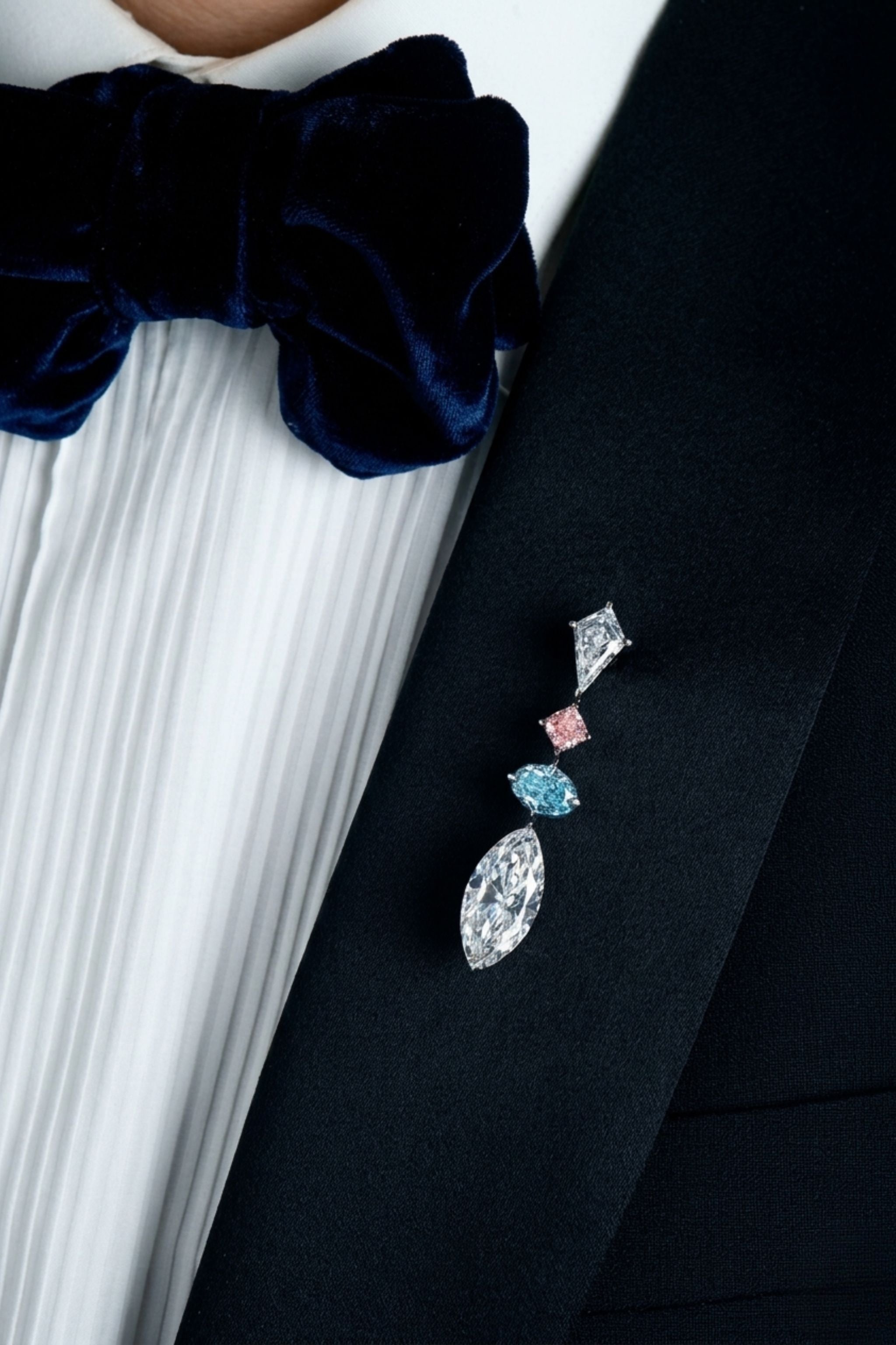 Multi Diamond lapel pin