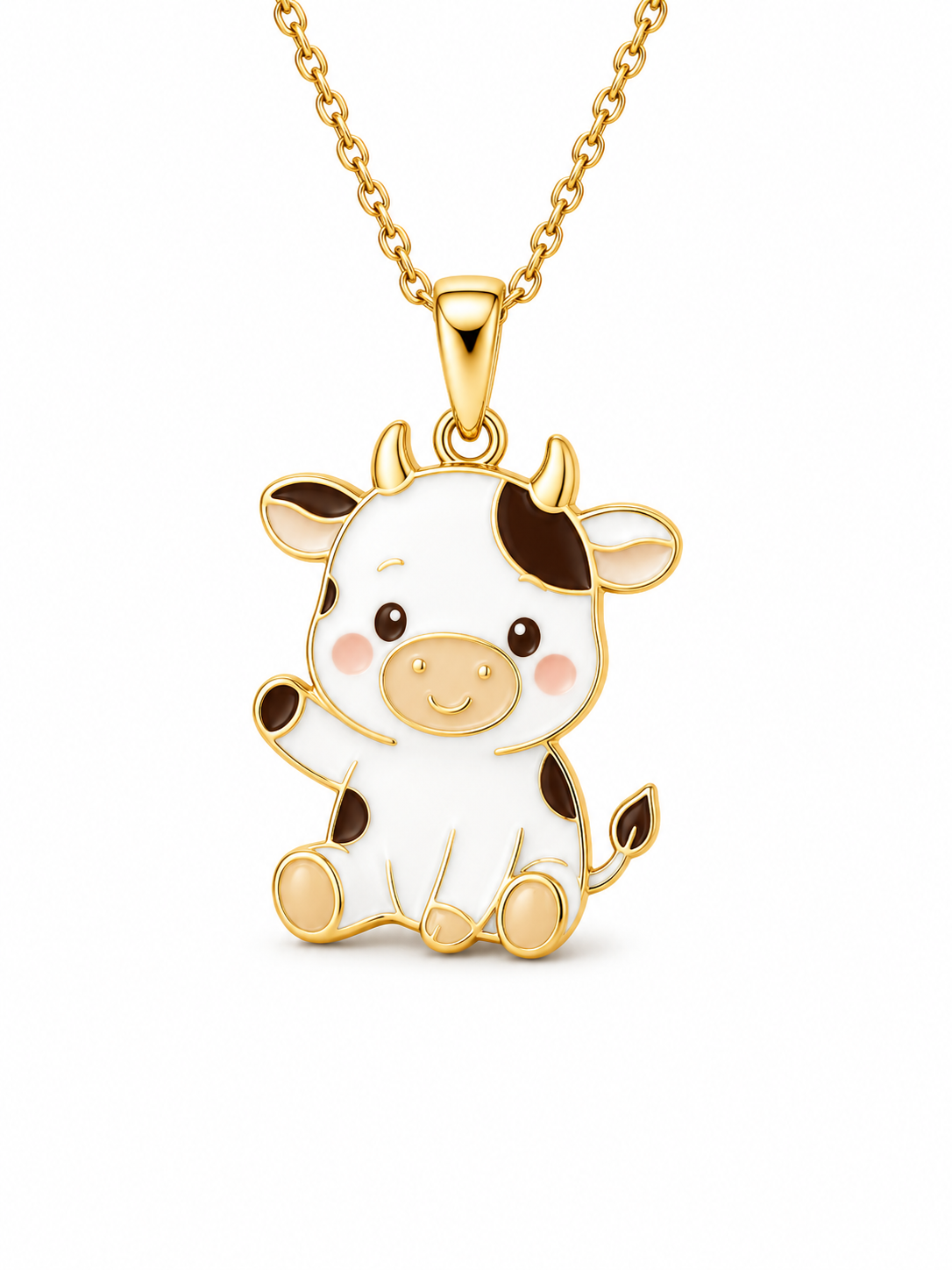 Sitting Cow Charm Pendant