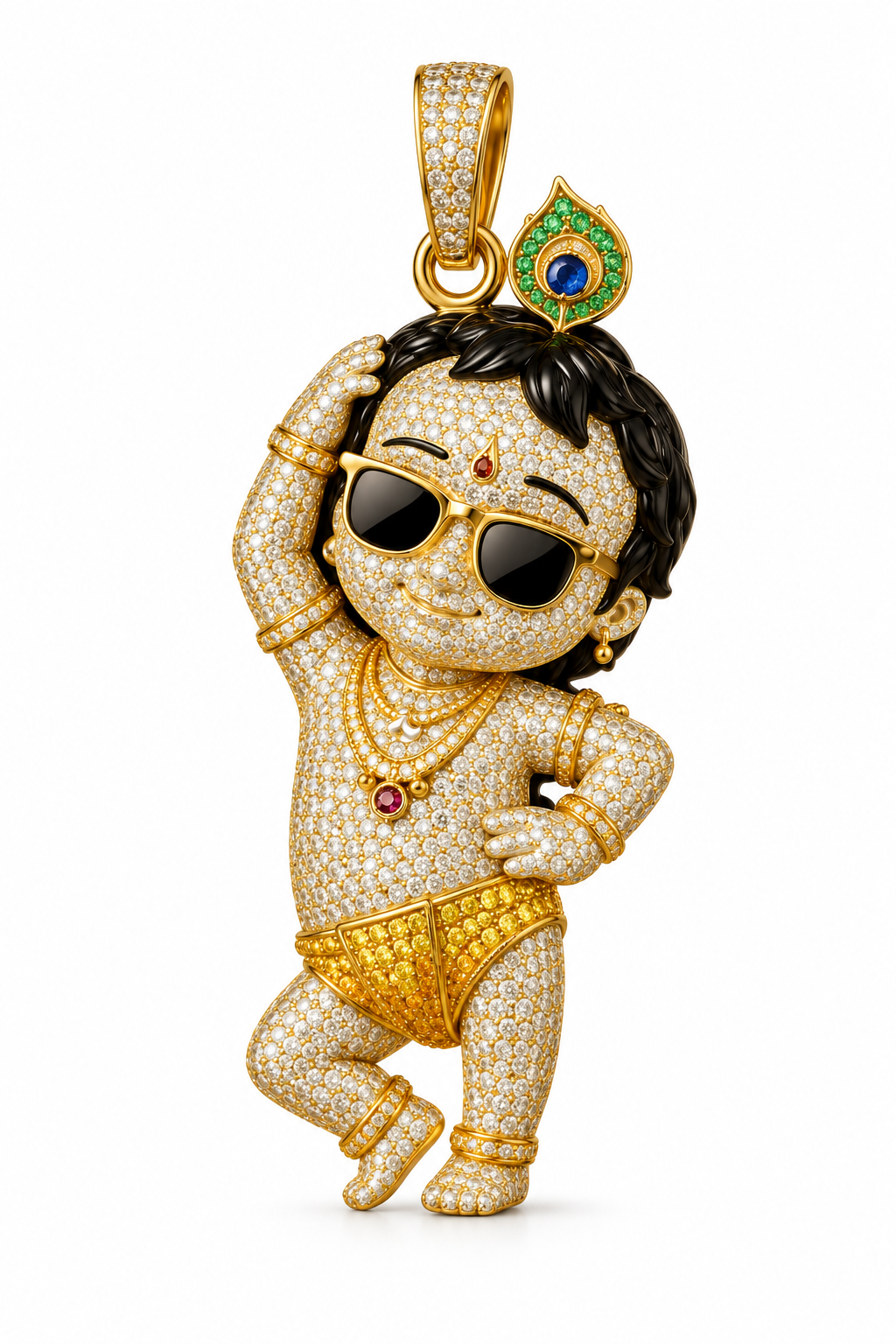 Bal Krishna Diamond Pendant
