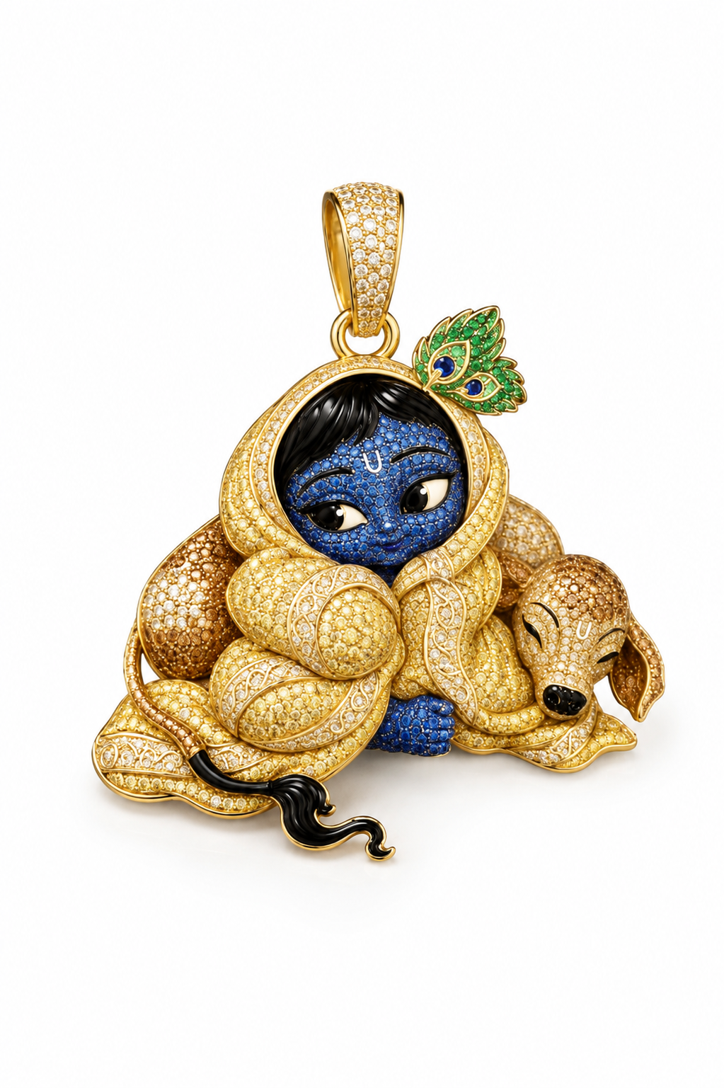 Krishna Calf Diamond Pendant