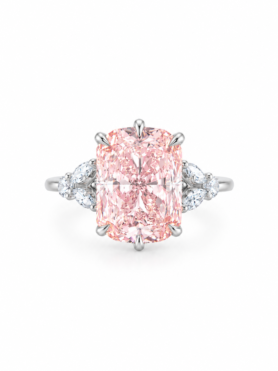 PINK CUSHION DIAMOND RING