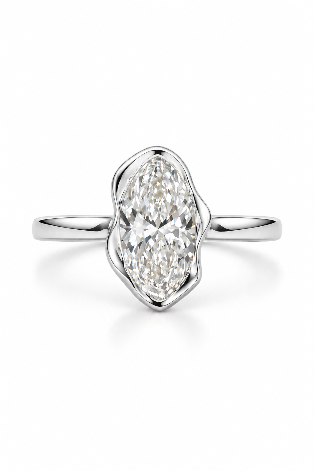 Moval Solitaire Ring