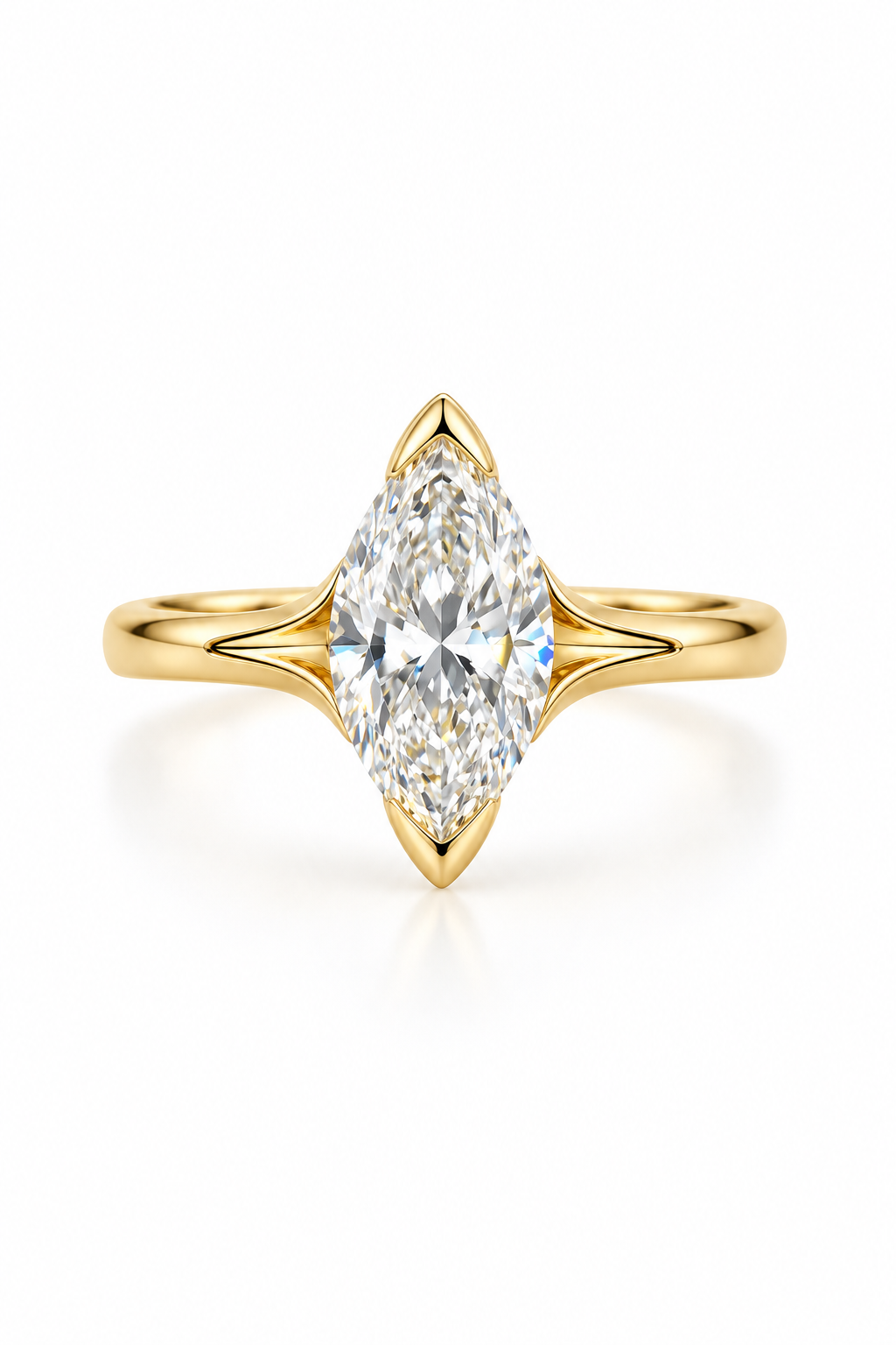 Marquise Solitaire Diamond Ring