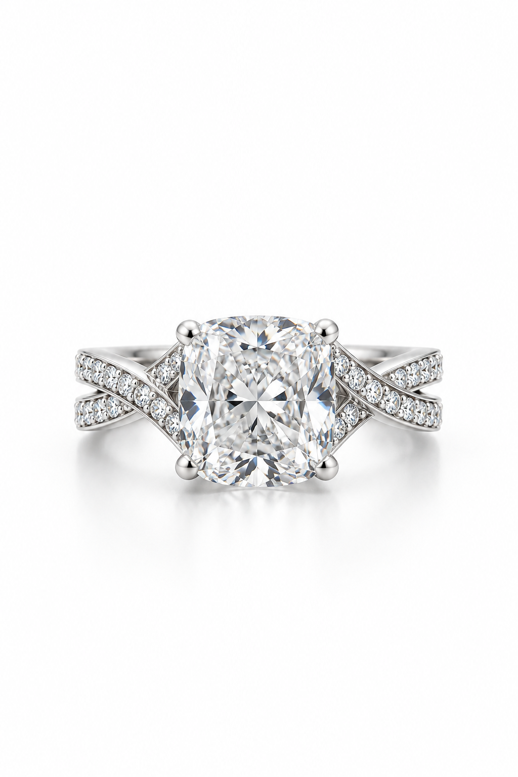 5ct cushion cut solitaire ring