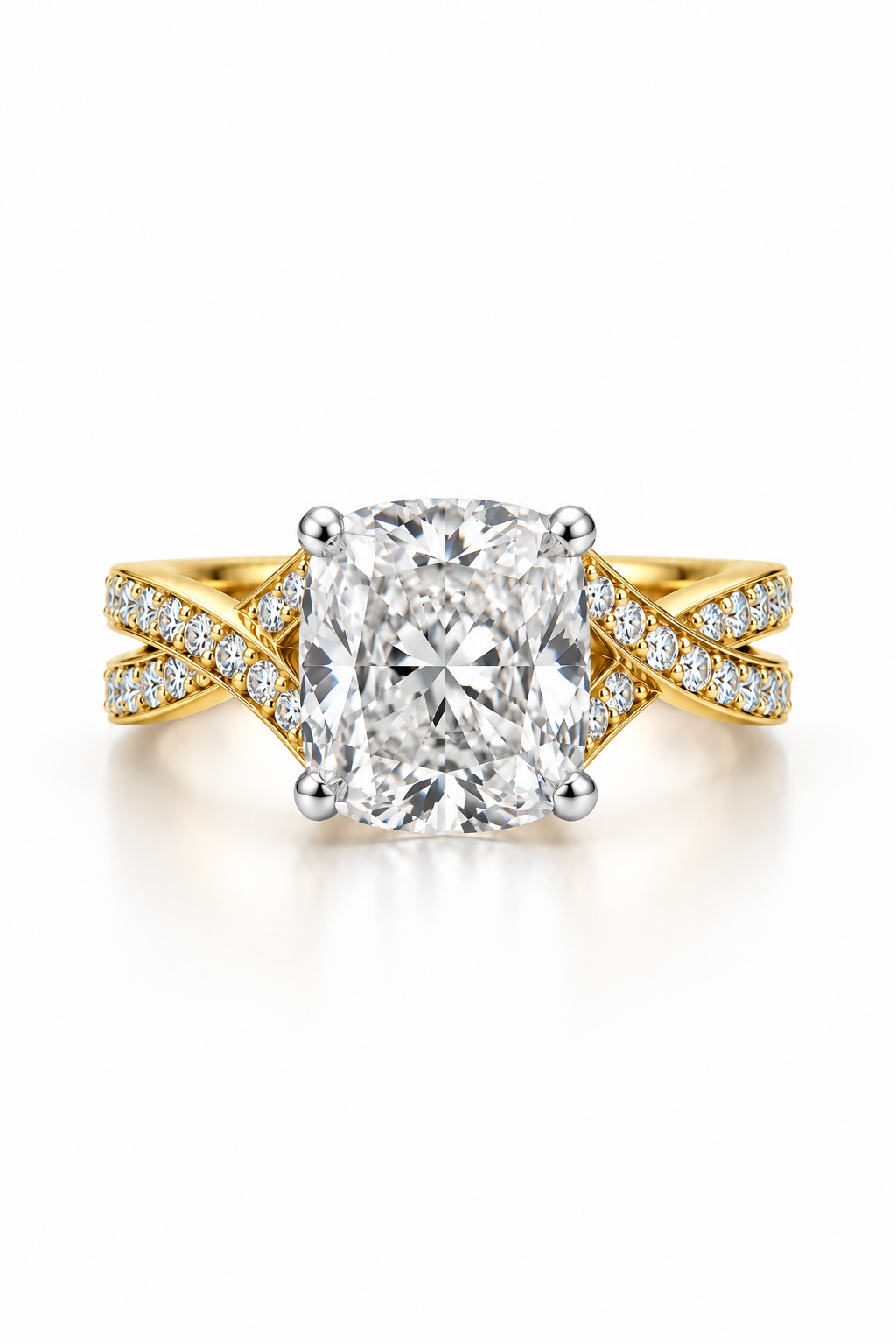 5ct cushion cut solitaire ring