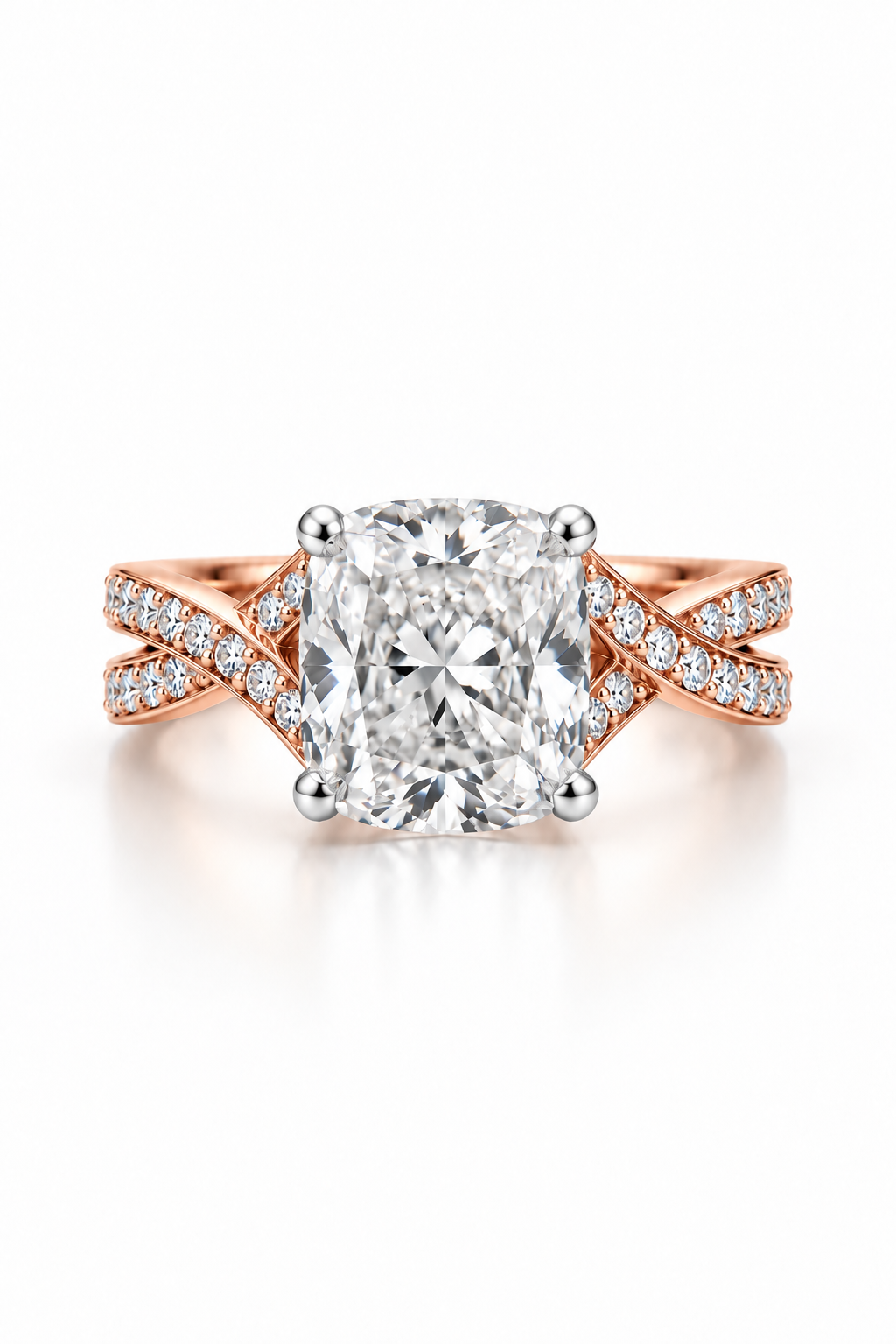 5ct cushion cut solitaire ring