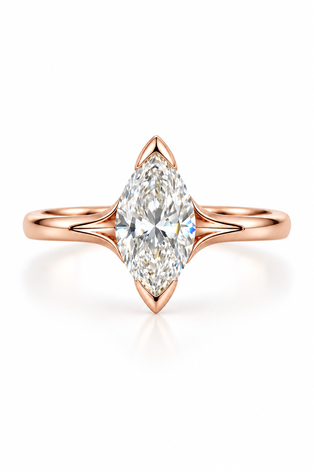 Marquise Solitaire Diamond Ring